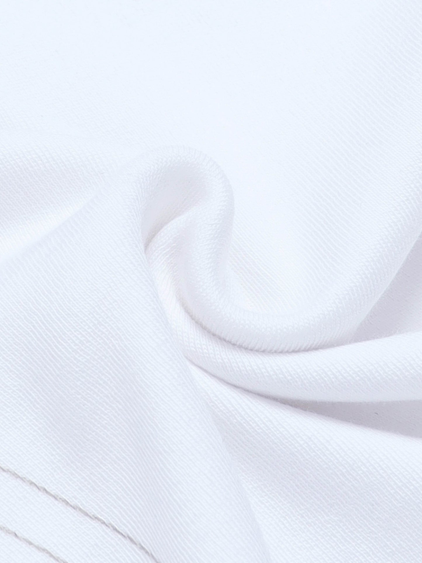 Regular Fit T-shirt in Supima Cotton Lycra Interlock with Geometric Pigment Panel Print - White - ENGYNE