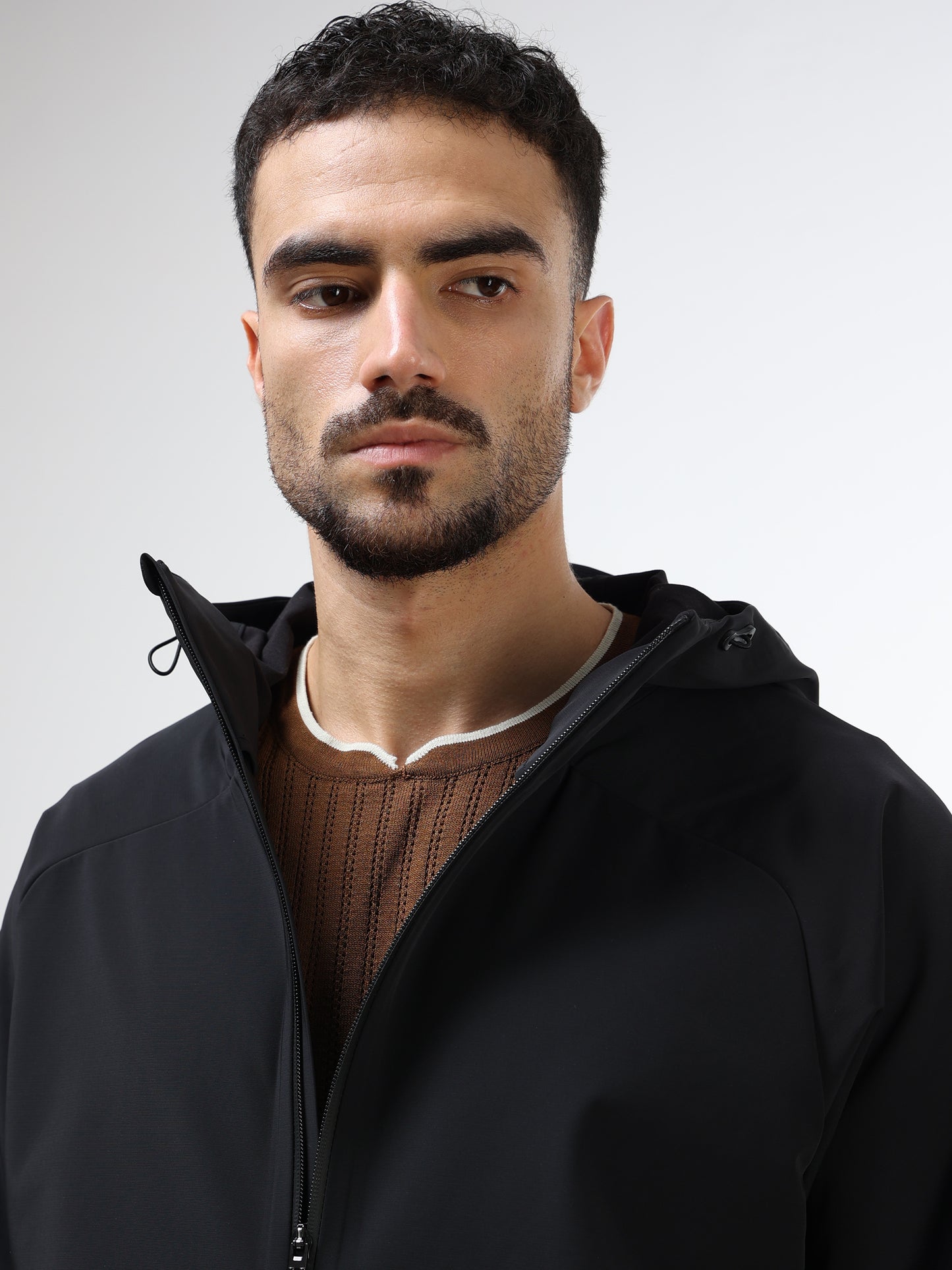 Shadow Flux Hooded Full Zip Jacket Black