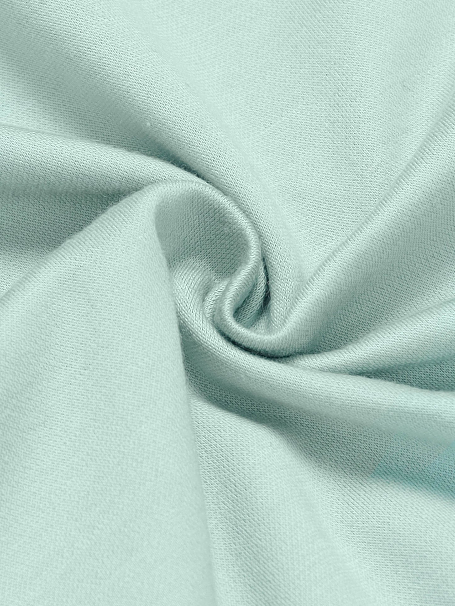 Regular Fit Supima Cotton LuxeKnit with Pigment Printed Slim Collar and Cuff - Light Green - ENGYNE