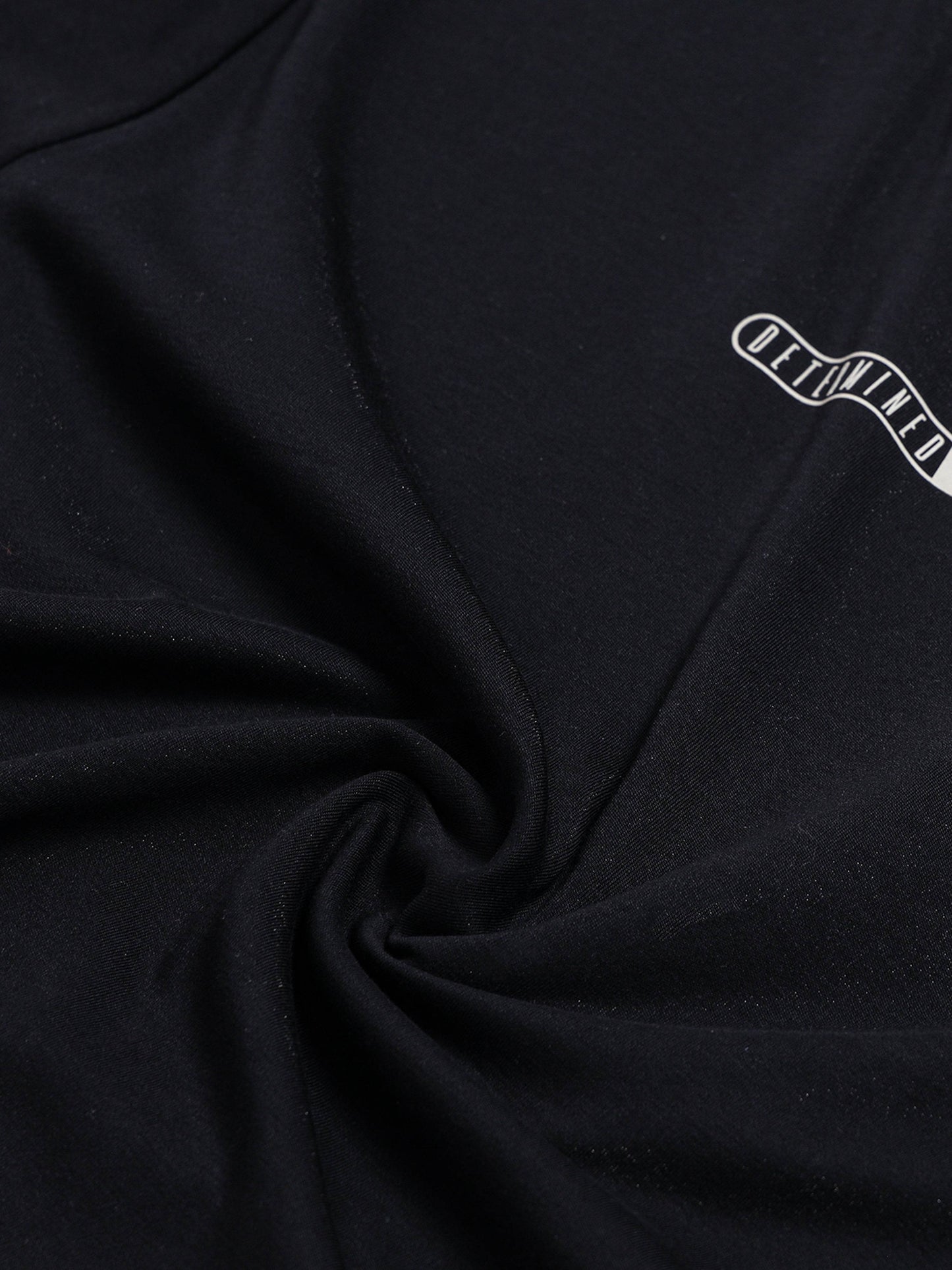 Oversized Supima Cotton Lycra Interlock with HD Logo Back Print Black T-shirt - ENGYNE