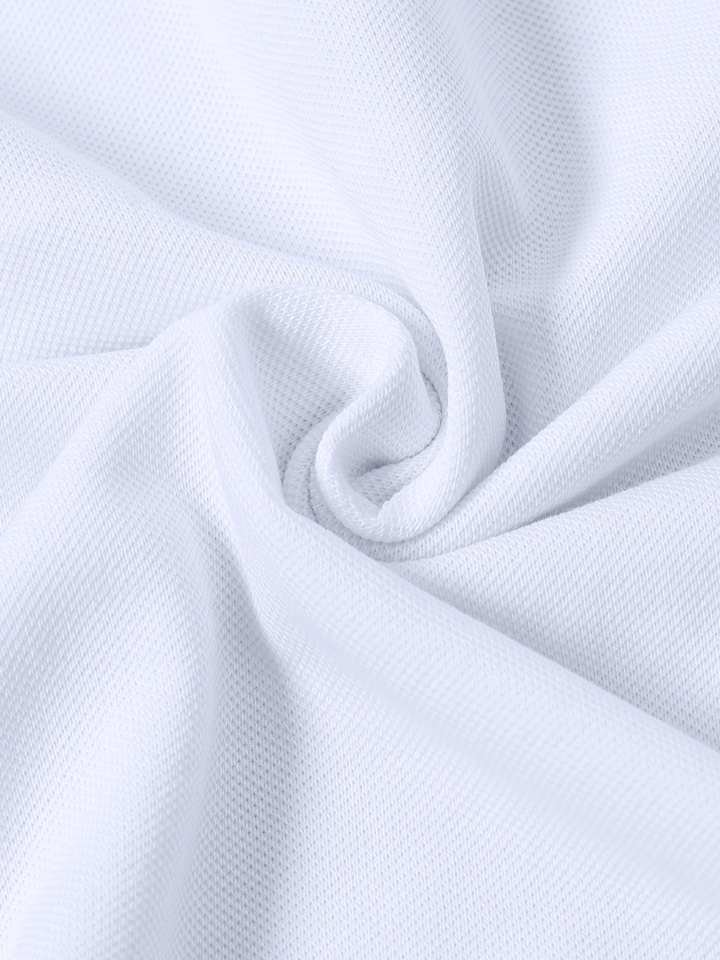 White Striped Precision Fit Supima Cotton Polo T-shirt