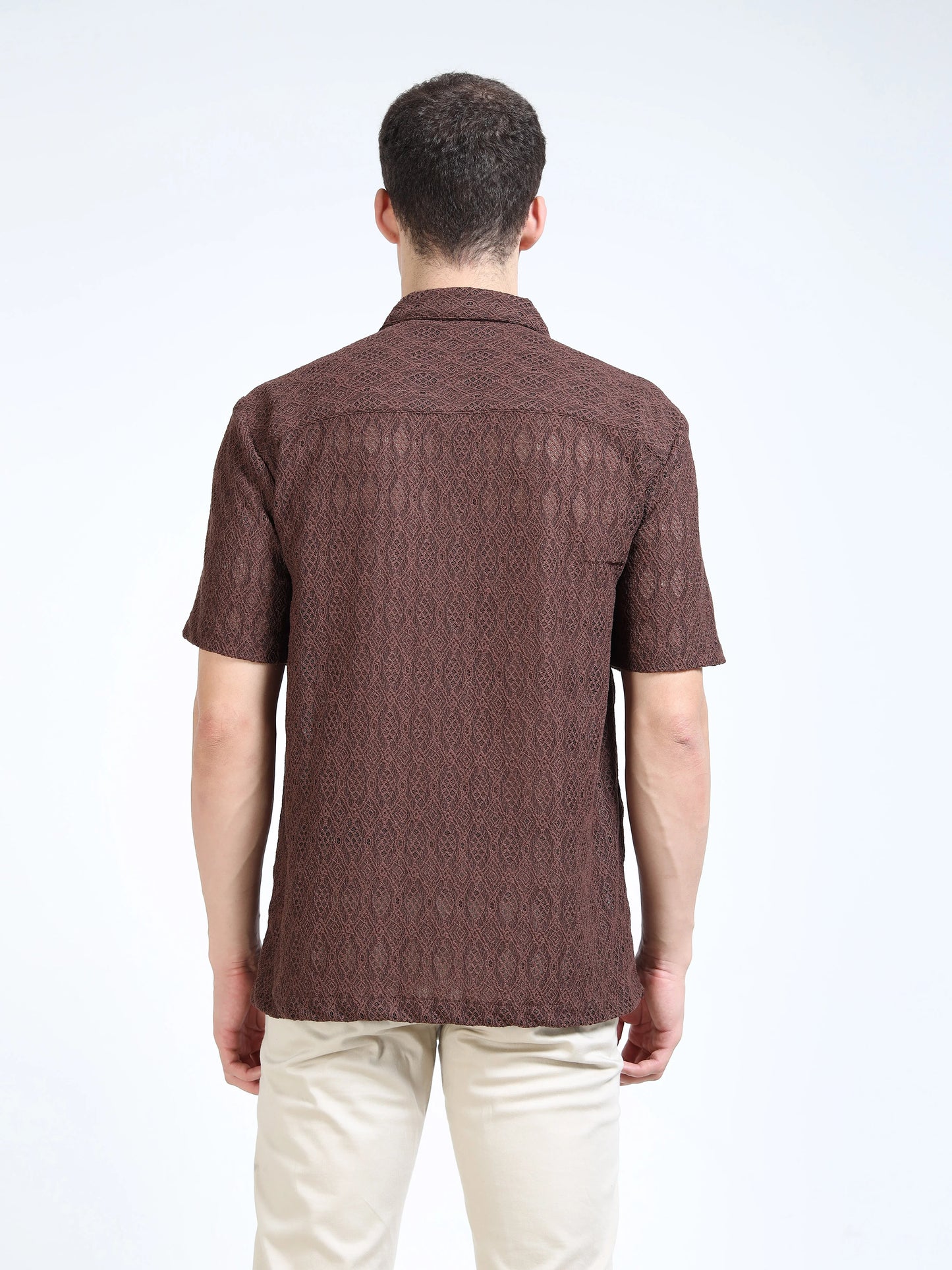 Engyne Craft Matrix Shirt Dark Brown