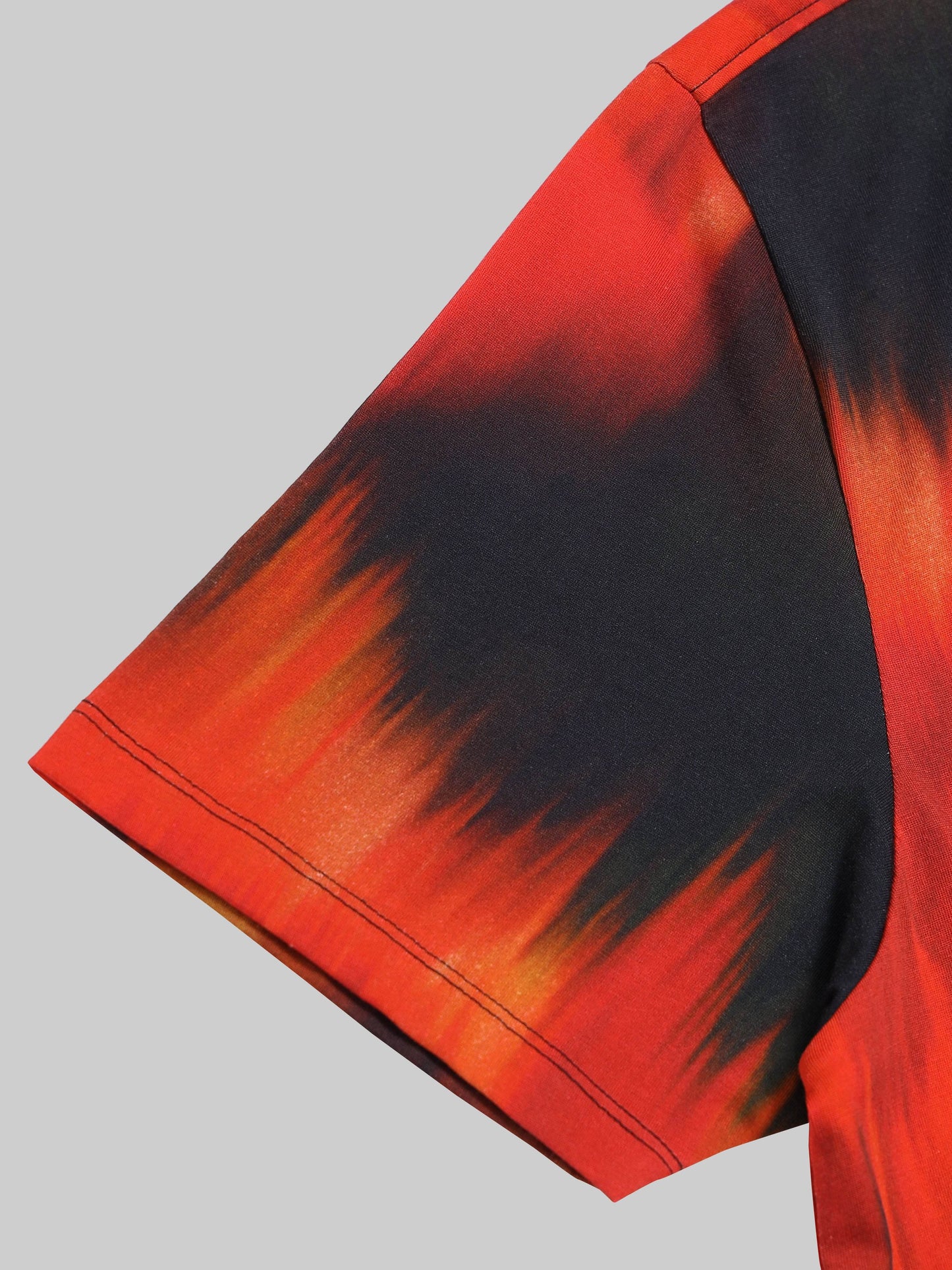 Regular Fit T-shirt in Supima Cotton Lycra Jersey with All Over Floral Digital Print - Black - ENGYNE