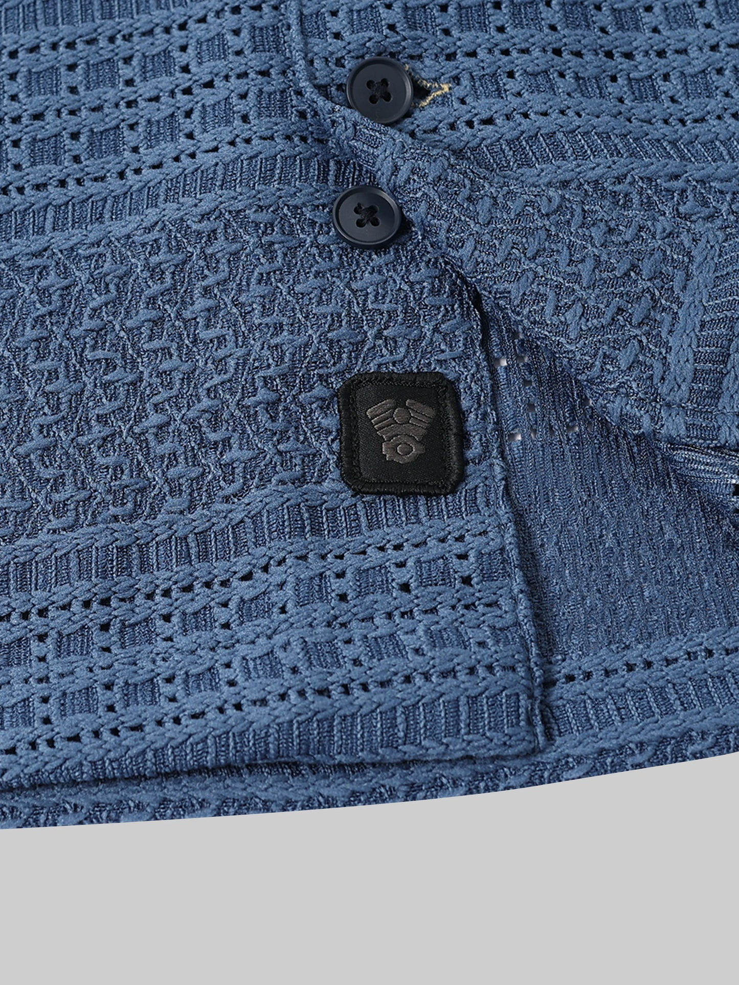 Engyne Texture Lineage Shirt Blue