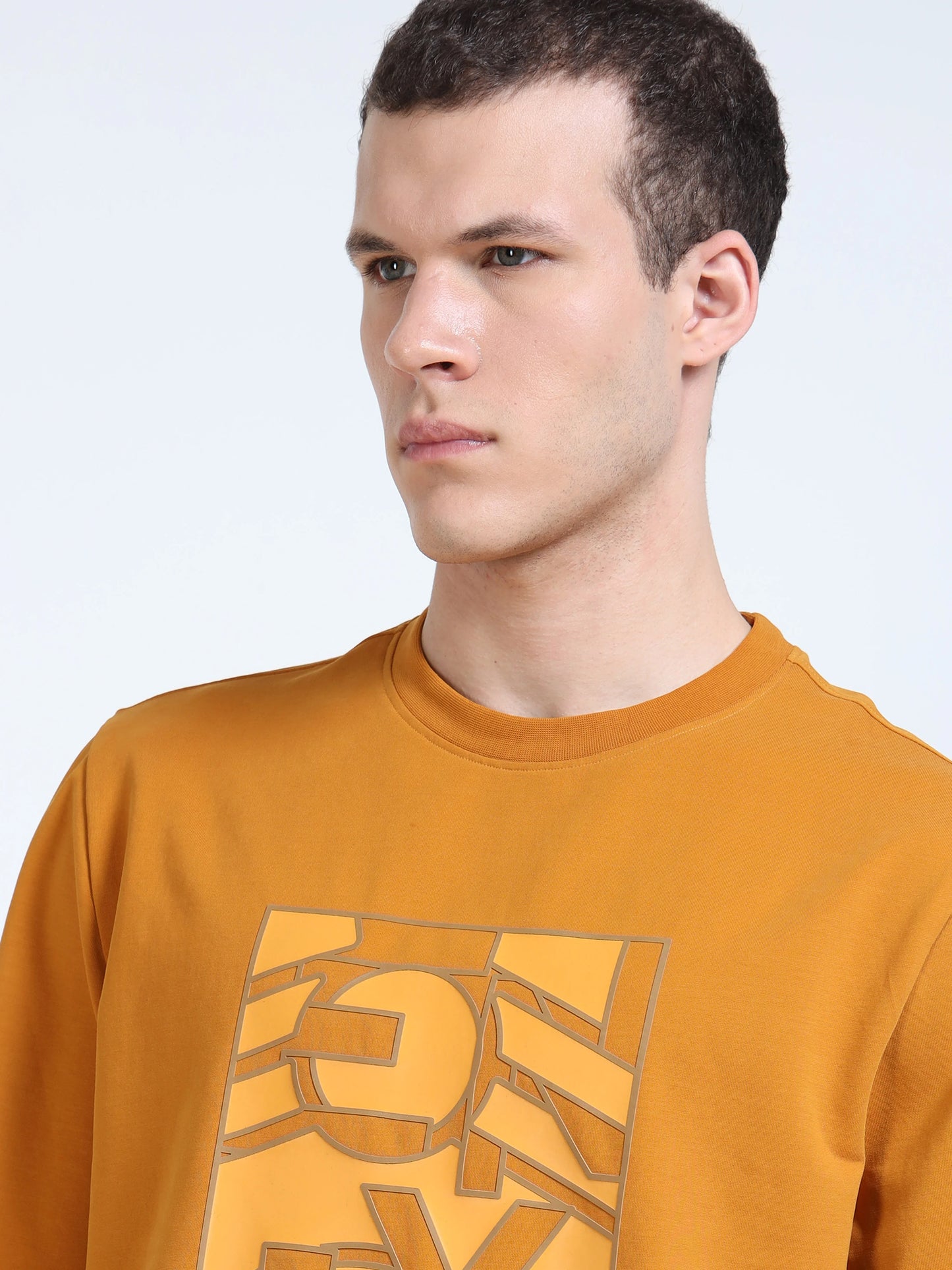 Engyne GeoGrid Logo Sweartshirt Mustard