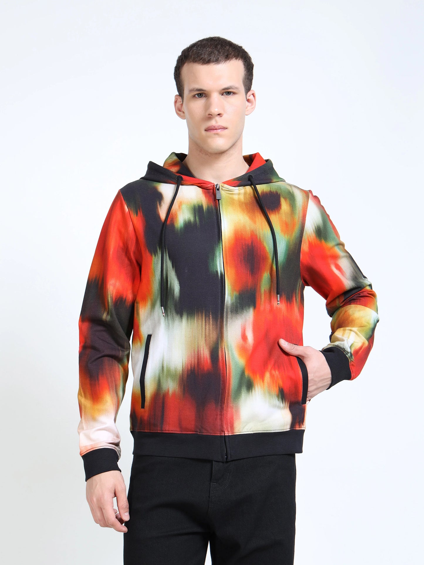 Engyne Eclipse Bloom Zip Hoodie Black
