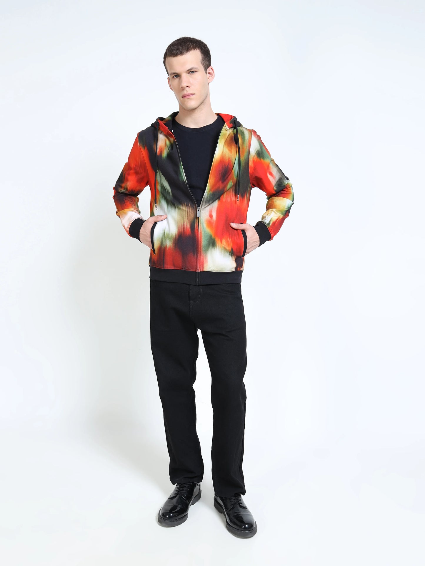 Engyne Eclipse Bloom Zip Hoodie Black