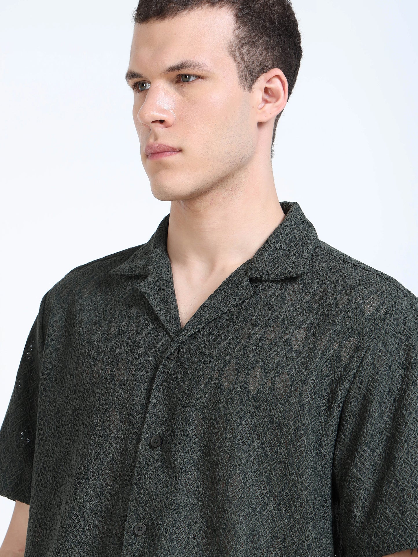 Engyne Craft Matrix Shirt Dark Green
