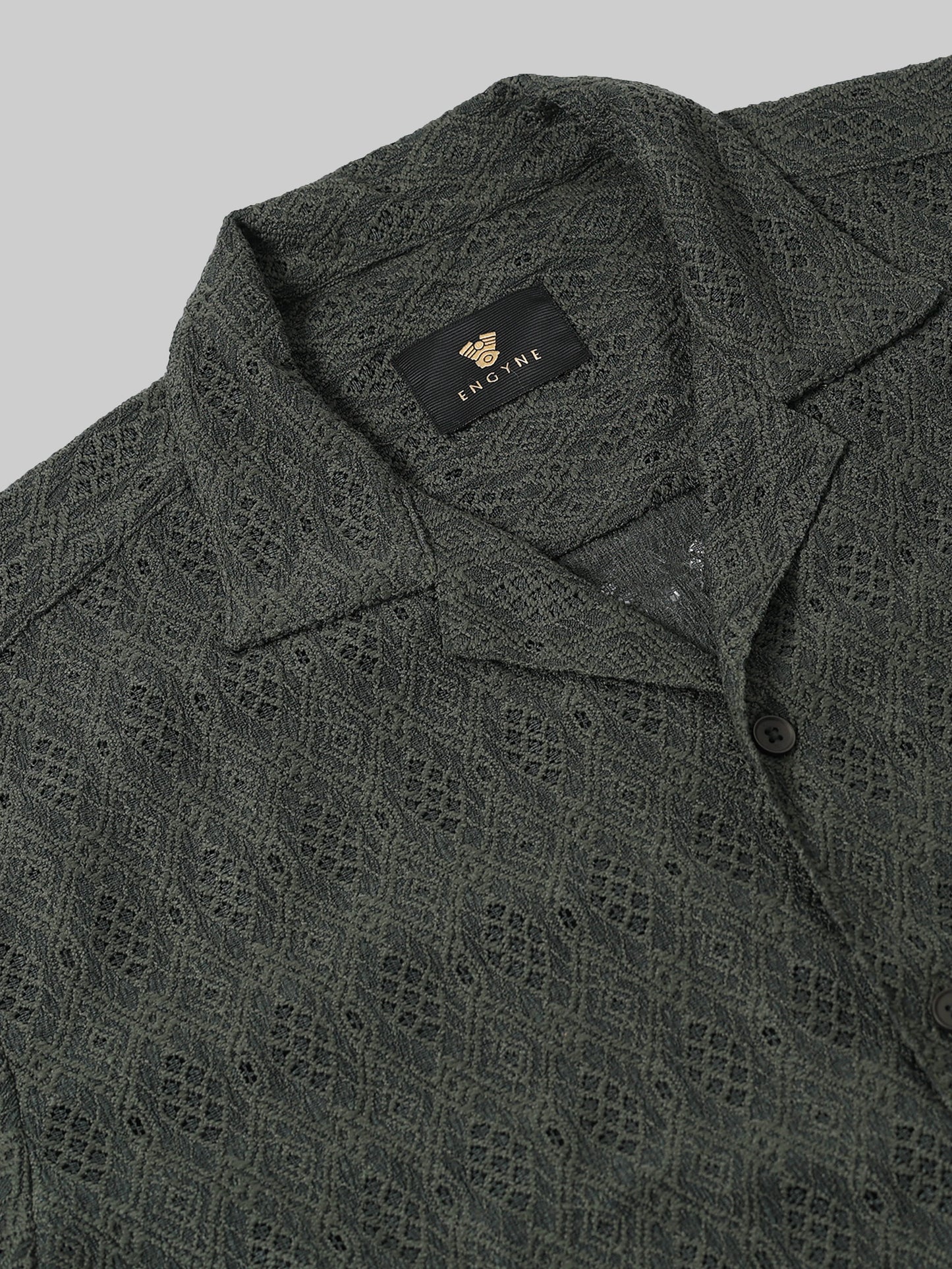 Engyne Craft Matrix Shirt Dark Green