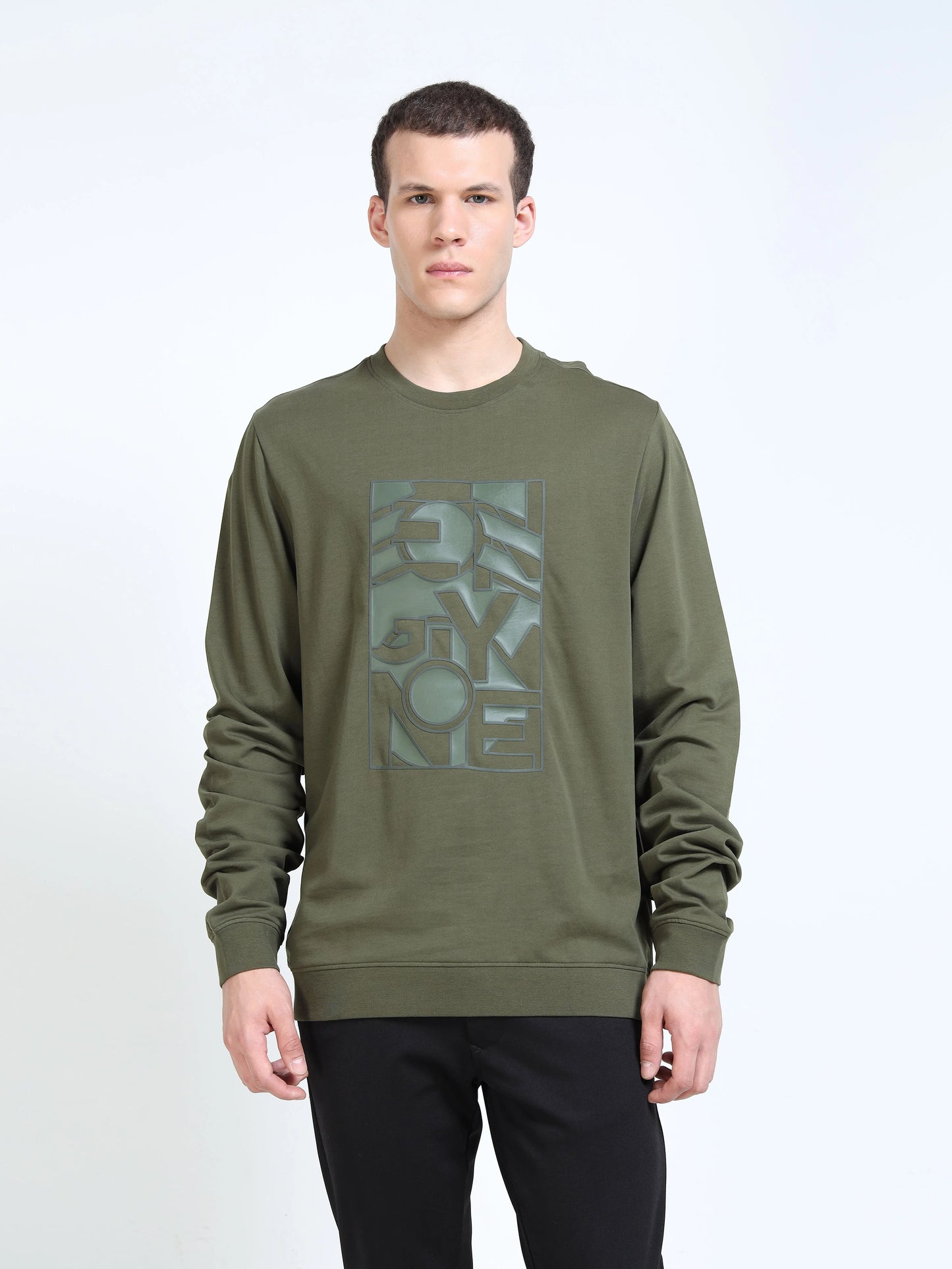 Engyne GeoGrid Logo Sweatshirt Moss