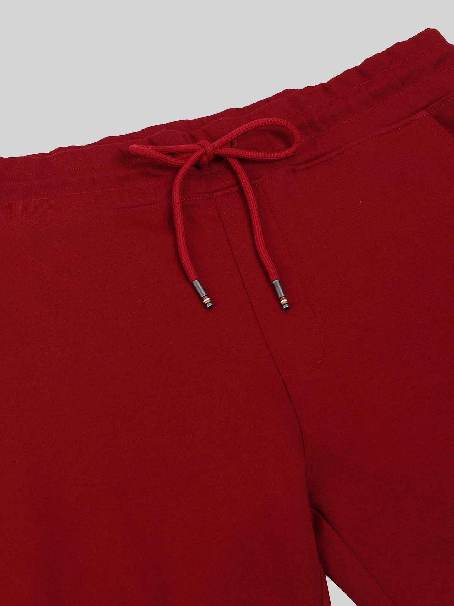 Engyne Flock Stripe Shorts – Flag Waving Detail Dark Red - ENGYNE