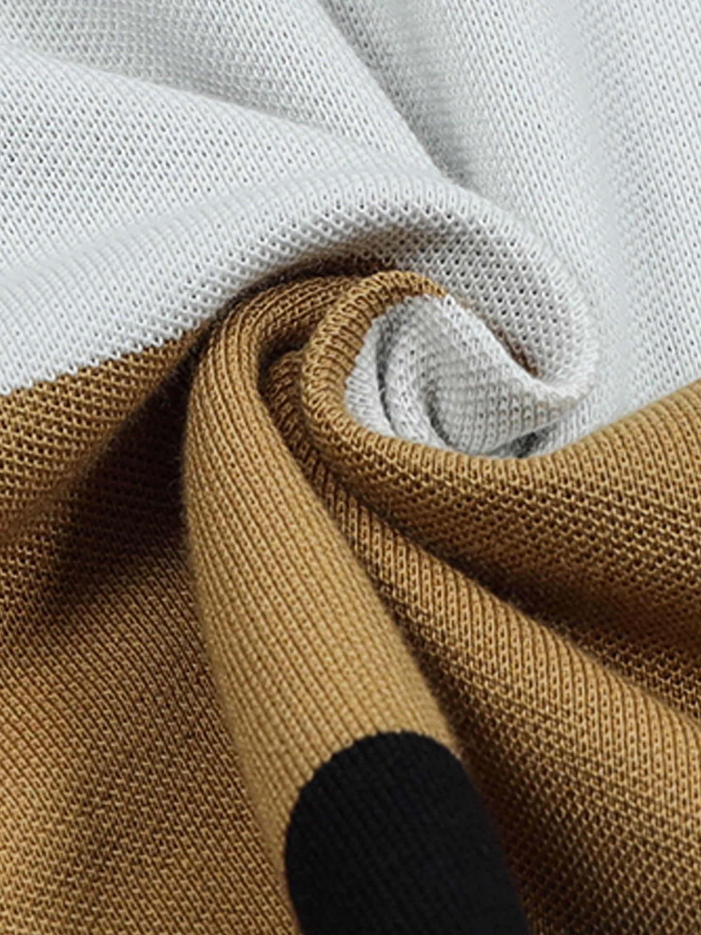 Supima Cotton Lycra with Yarn-Dyed Vertical Stripes and Honeycomb-Textured Contrast Collar and Cuffs Black T-shirt - ENGYNE