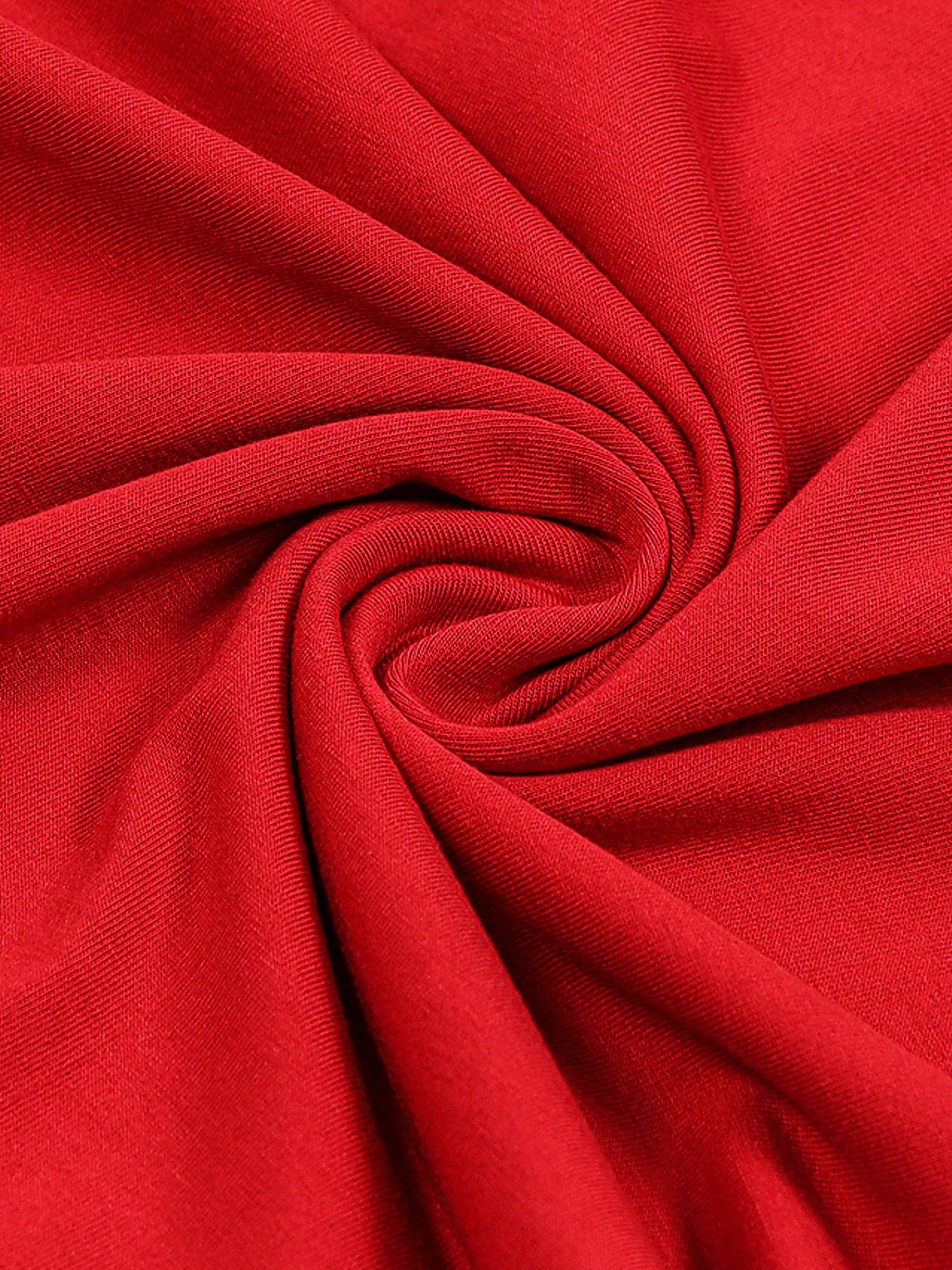 Rougen Cotton Lycra with Flock Print at Chest Red T-shirt - ENGYNE