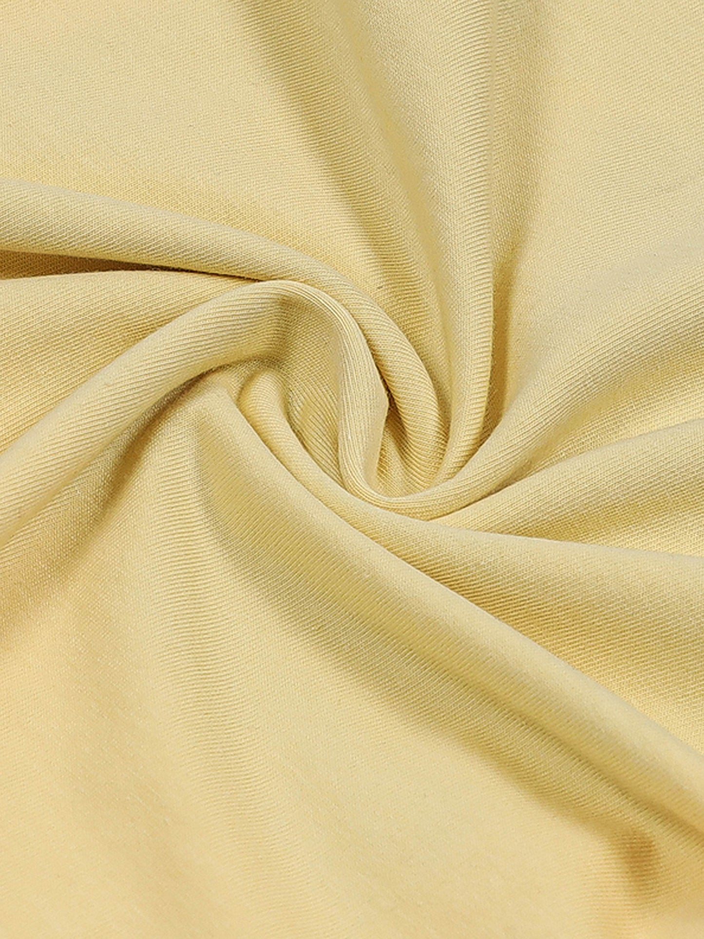 Rougen Cotton Lycra with Flock Print at Chest Light Yellow T-shirt - ENGYNE