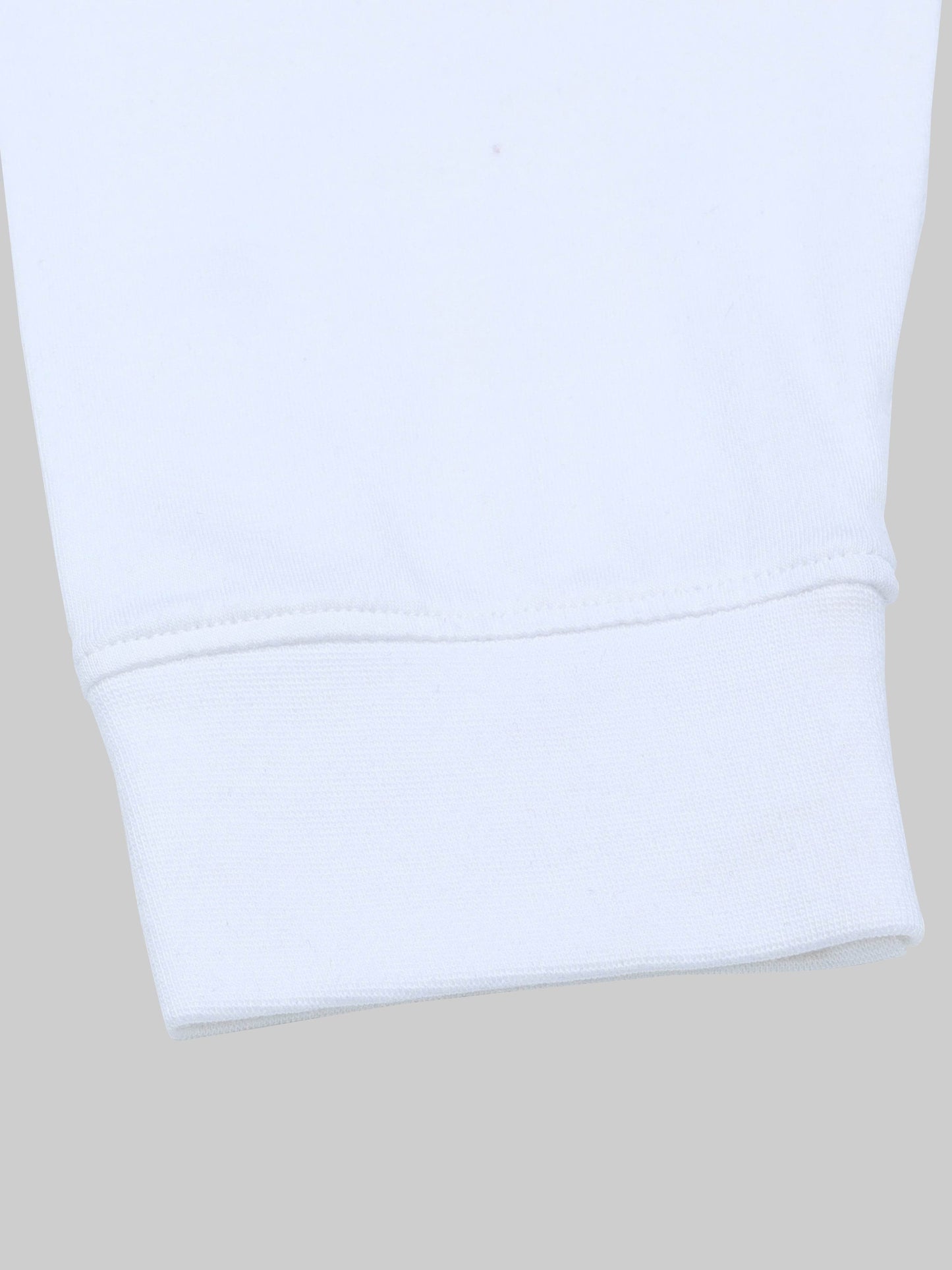 Regular-fit Full-Sleeve T-shirt in Supima Cotton Lycra with Rainbow Reflective Print Detailing - White - ENGYNE