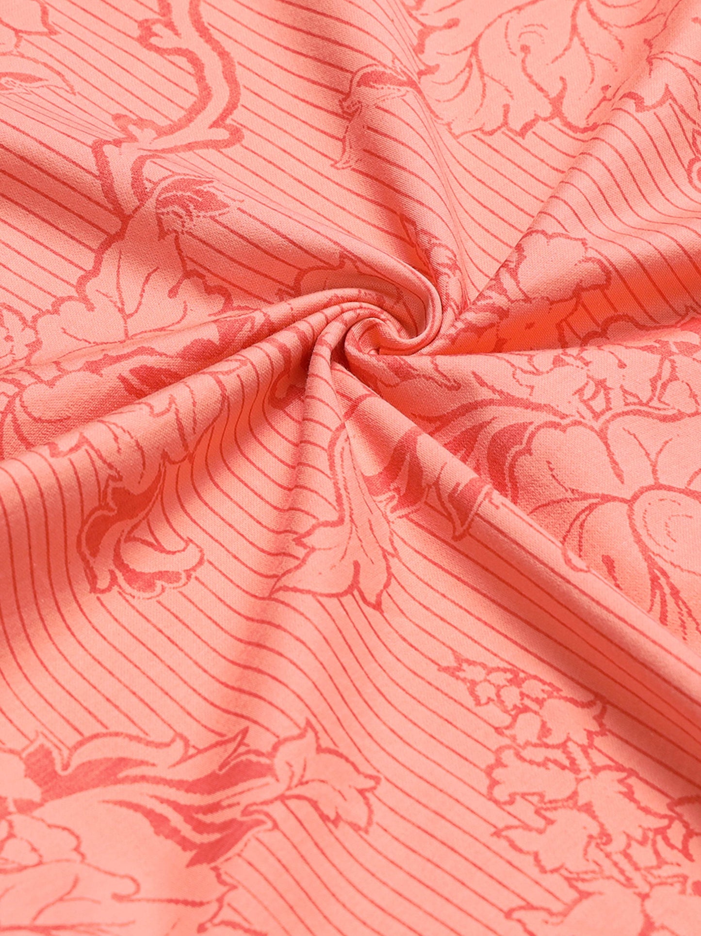 Supima Cotton LuxeKnit with Rotary Pigment All-Over Print and Slim DTM Collar Light Orange Polo - ENGYNE
