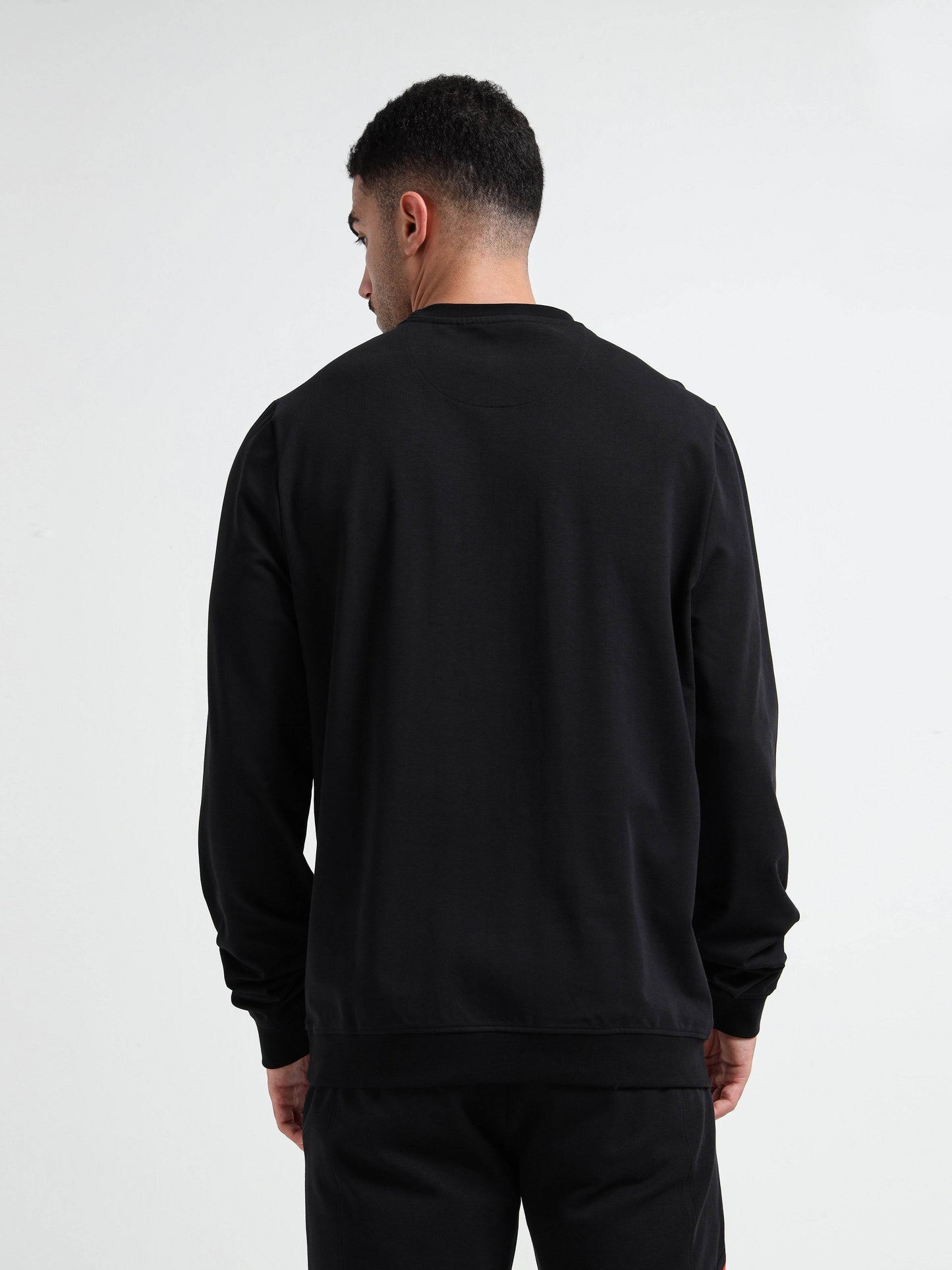 Core Engyne Sweatshirt β Logo Emblem | Rougen Lycra Loop Knit Black - ENGYNE