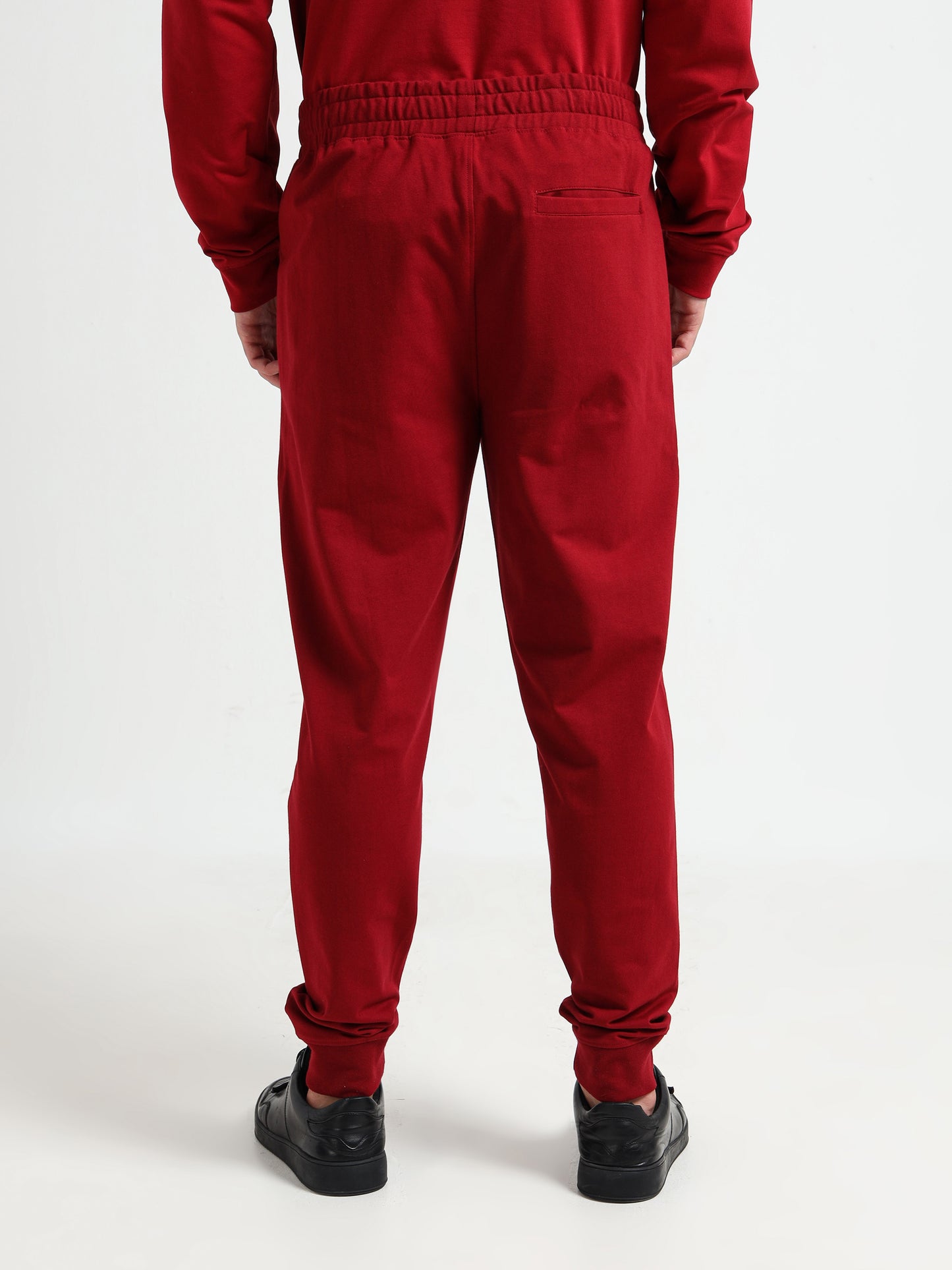 Rougen Lycra Dark Red Jogger for Men