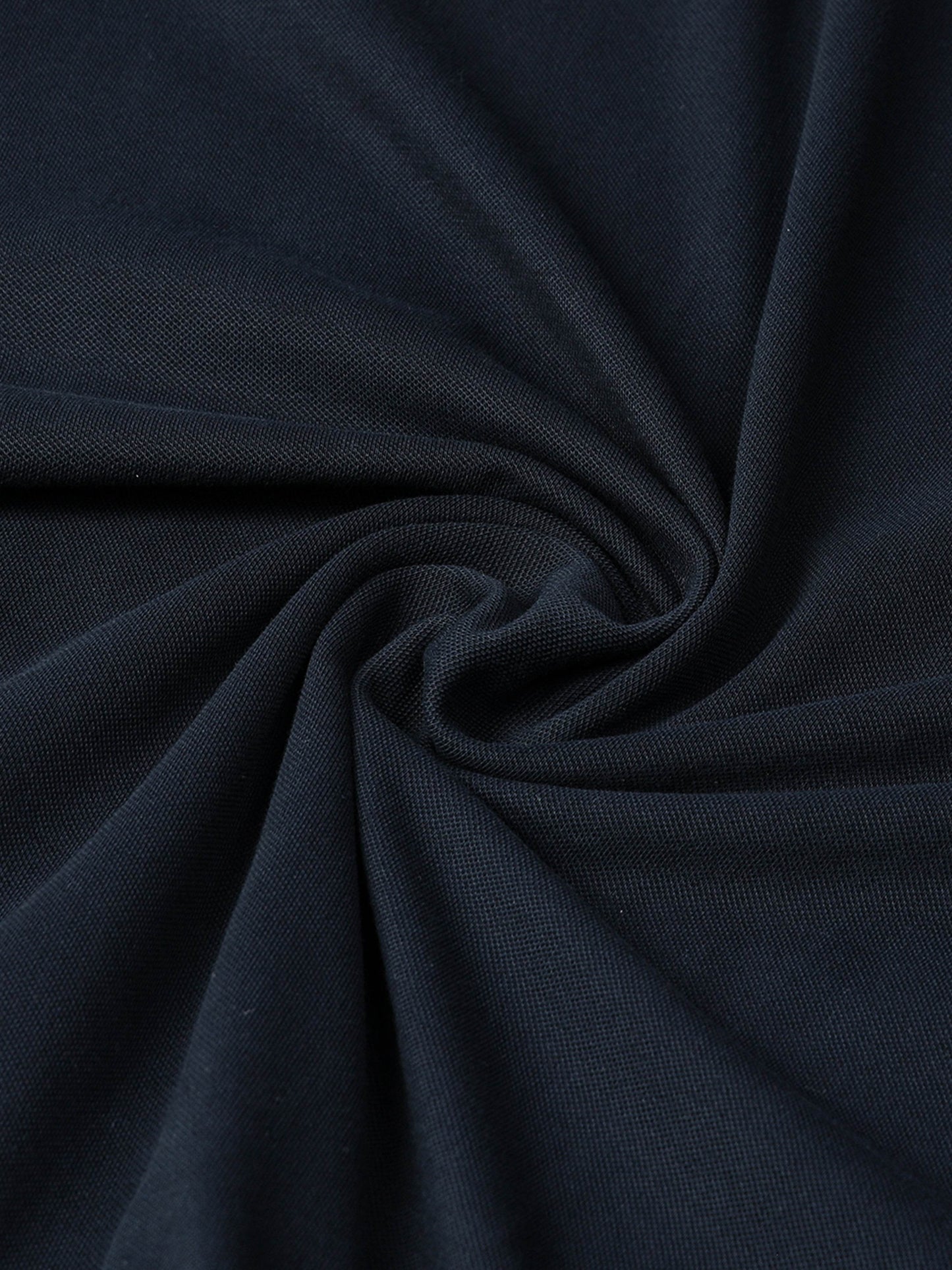 Supima Cotton Lycra Piqué with Enhanced Neck Rib and Flat-Knit Cuffs Navy T-shirt - ENGYNE