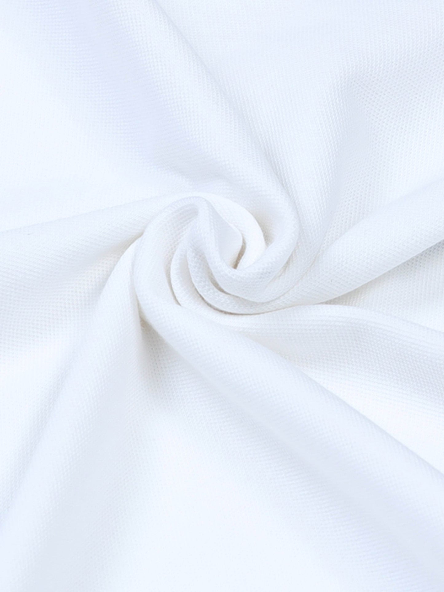 Engyne Supima Cotton Lycra Pique Polo – Signature Flag Tipped with Sticker Print White - ENGYNE