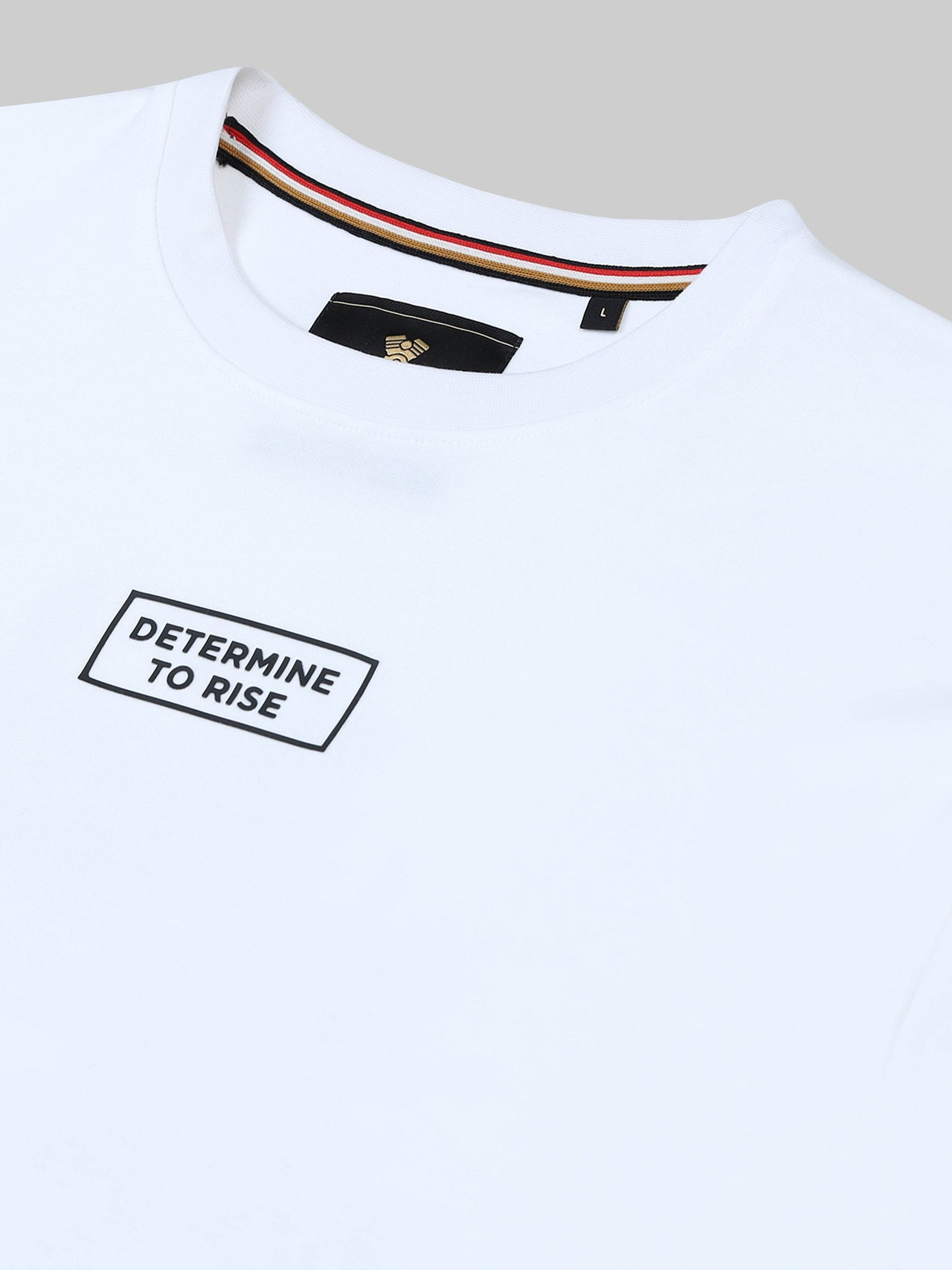 Oversize Determised to Rise Engyne T-Shirt in Supima Cotton Lycra HD print at Front and Pigment Print at Back White - ENGYNE