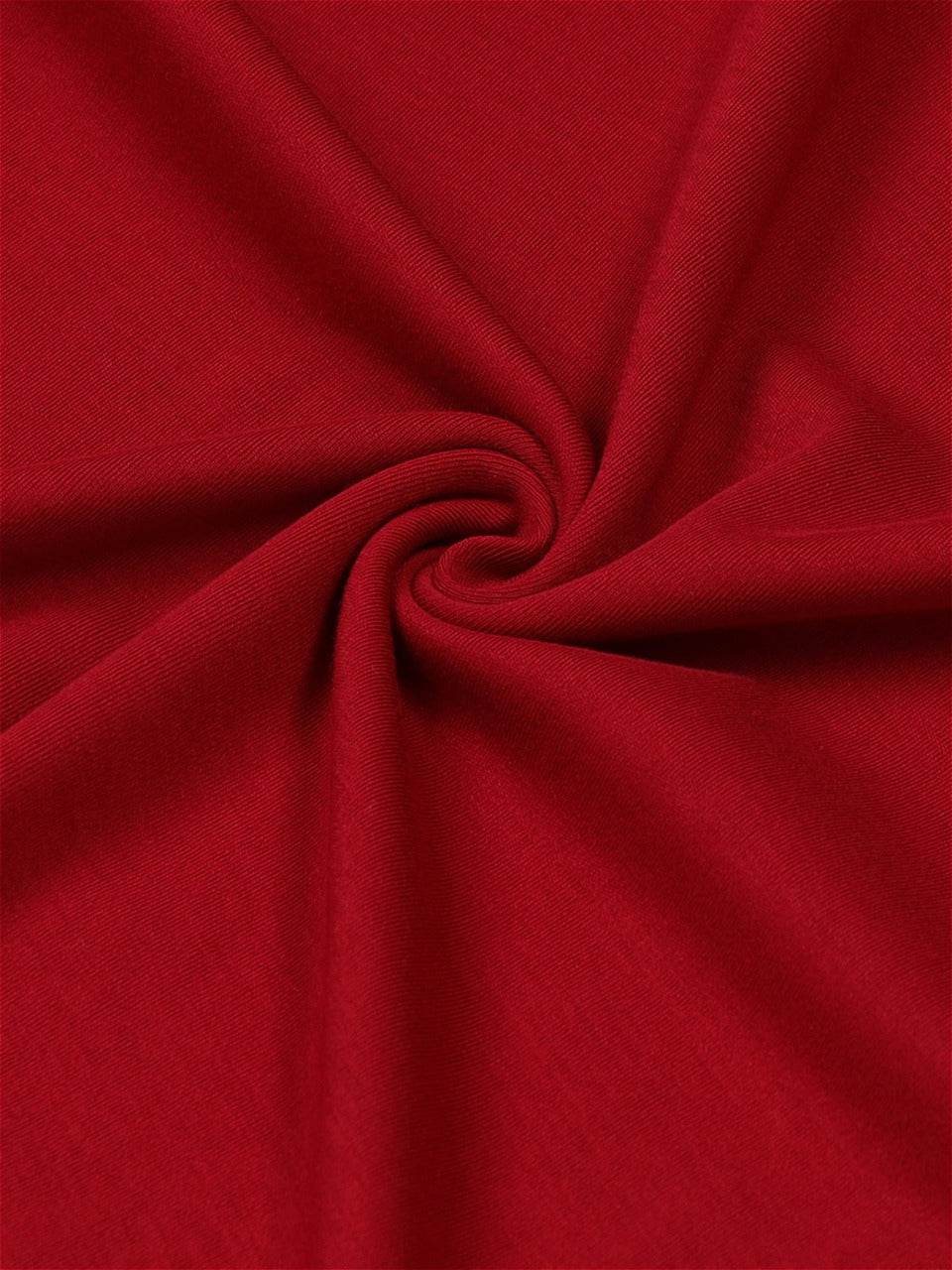 Engyne Tonal Flock Flag Sweatshirt – Rougen Lycra Loop Knit Dark Red - ENGYNE