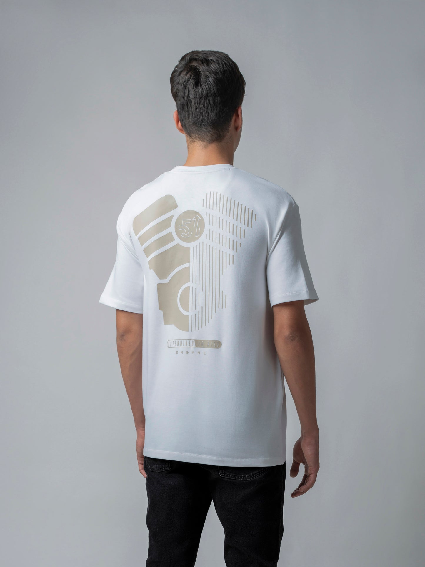 Oversized Supima Cotton Lycra Mens White T Shirts