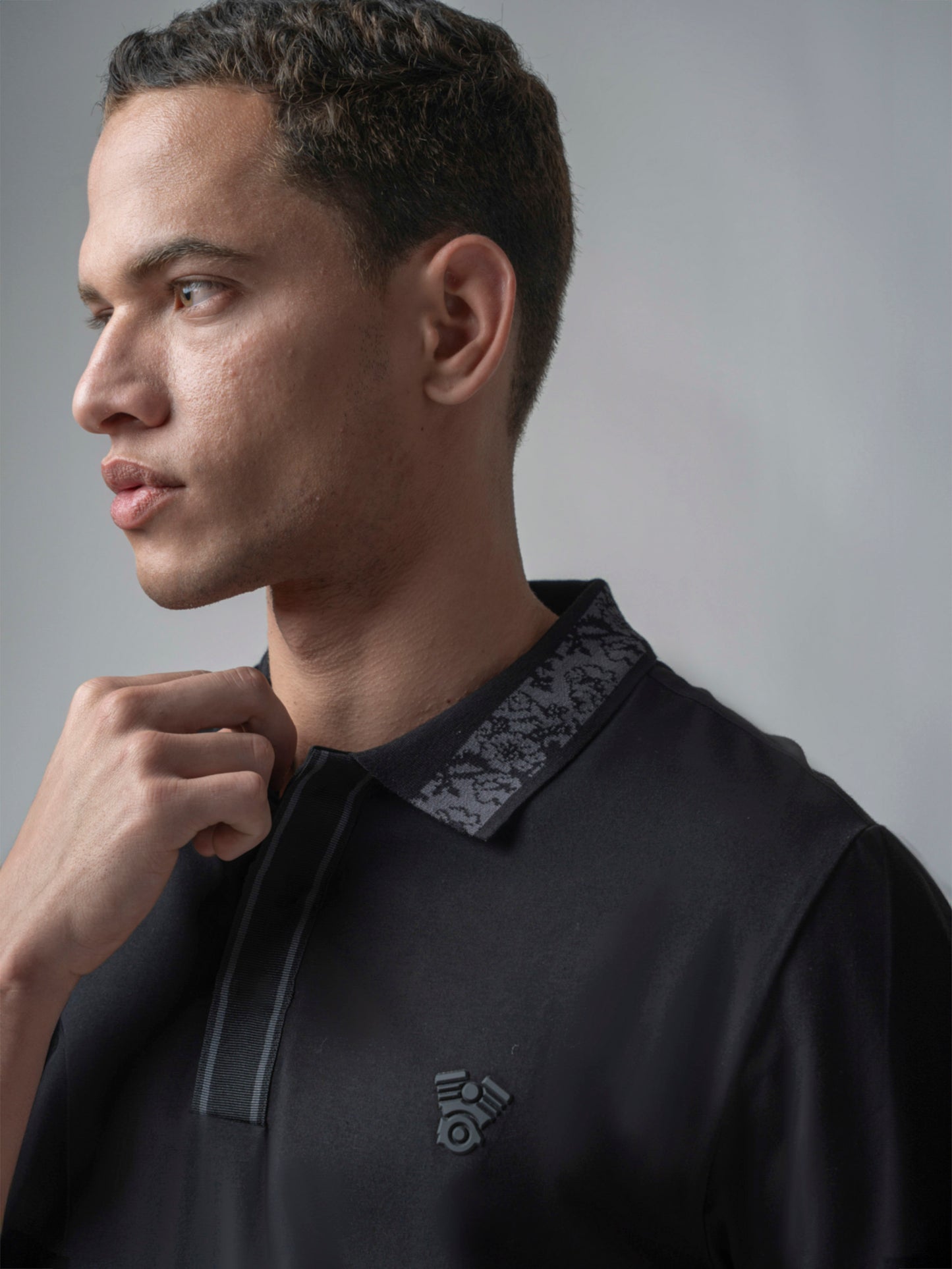 Jersène Jersey HD Sticker Iconic Emblem Black Polo for Men
