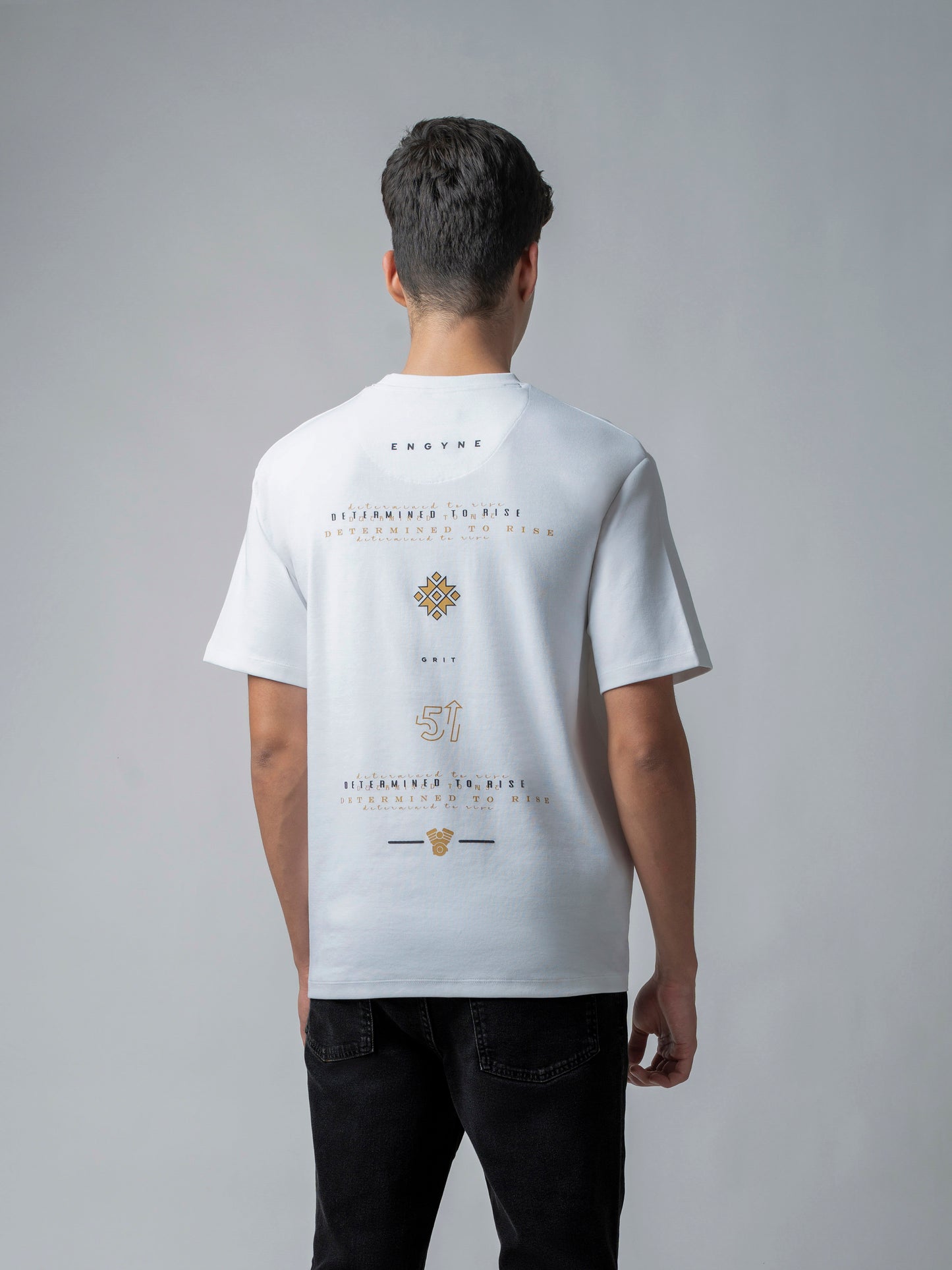 Supima Cotton Lycra White Oversize T Shirt for Men