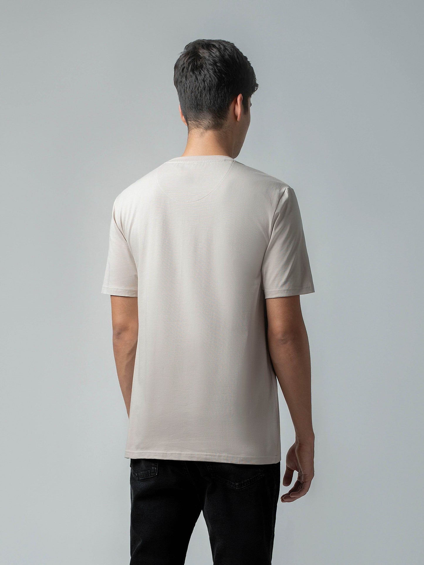 Rougen Cotton Lycra with Embossed Sand T-shirt - ENGYNE