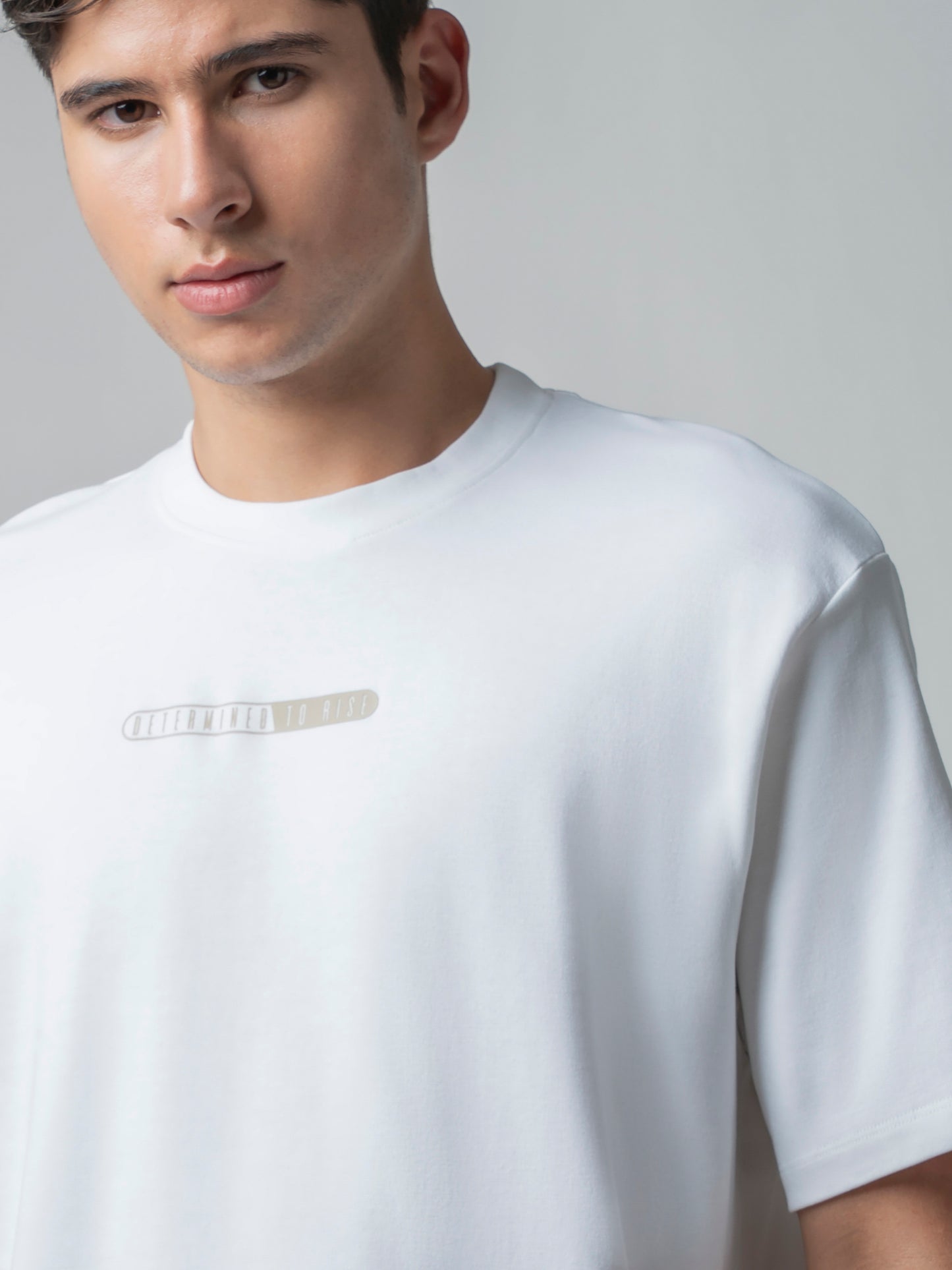 Oversized Supima Cotton Lycra Mens White T Shirts
