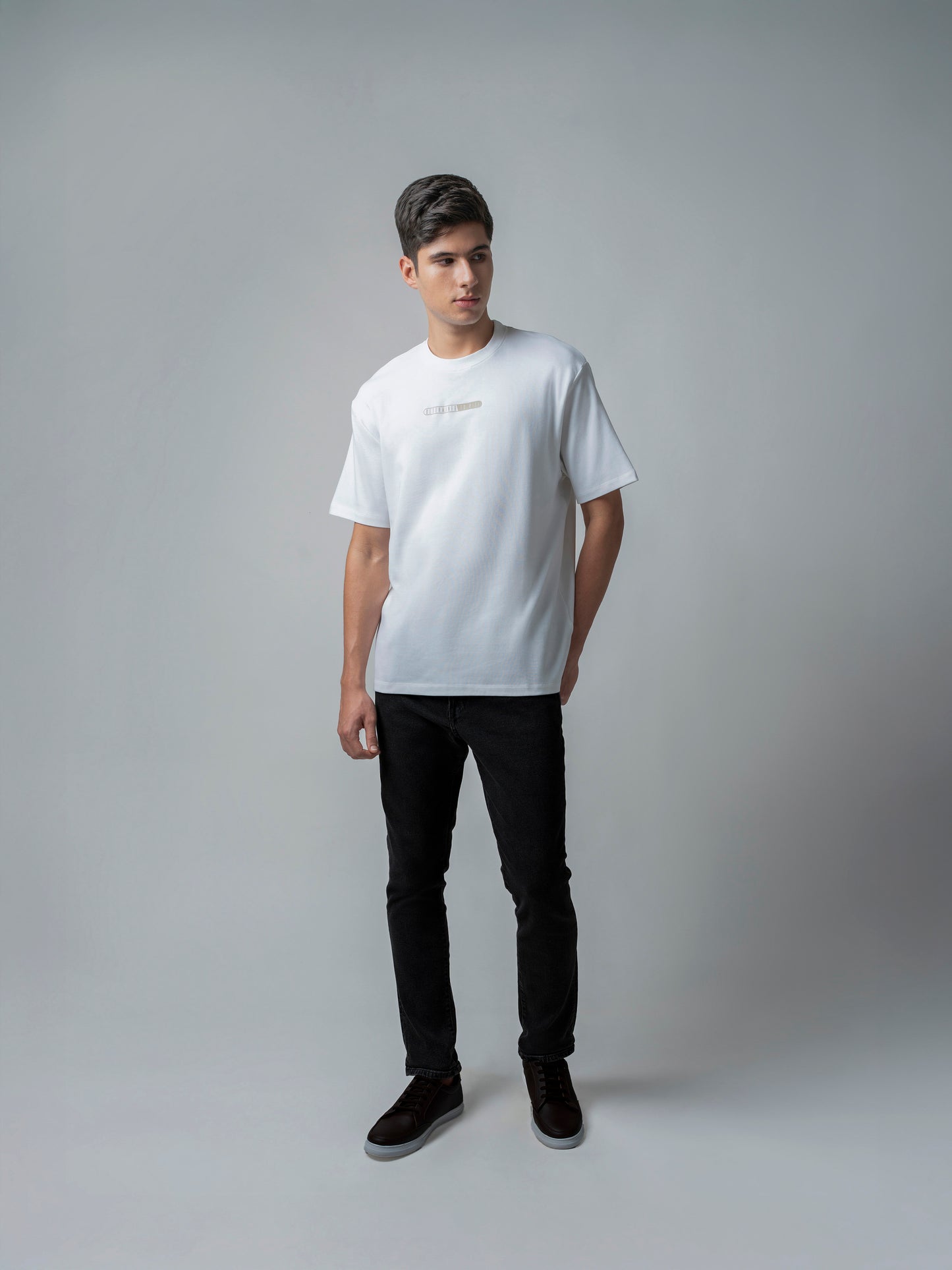 Oversized Supima Cotton Lycra Mens White T Shirts