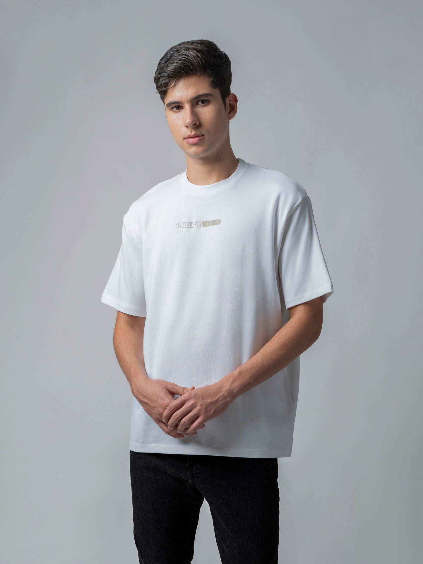 Oversized Supima Cotton Lycra Mens White T Shirts