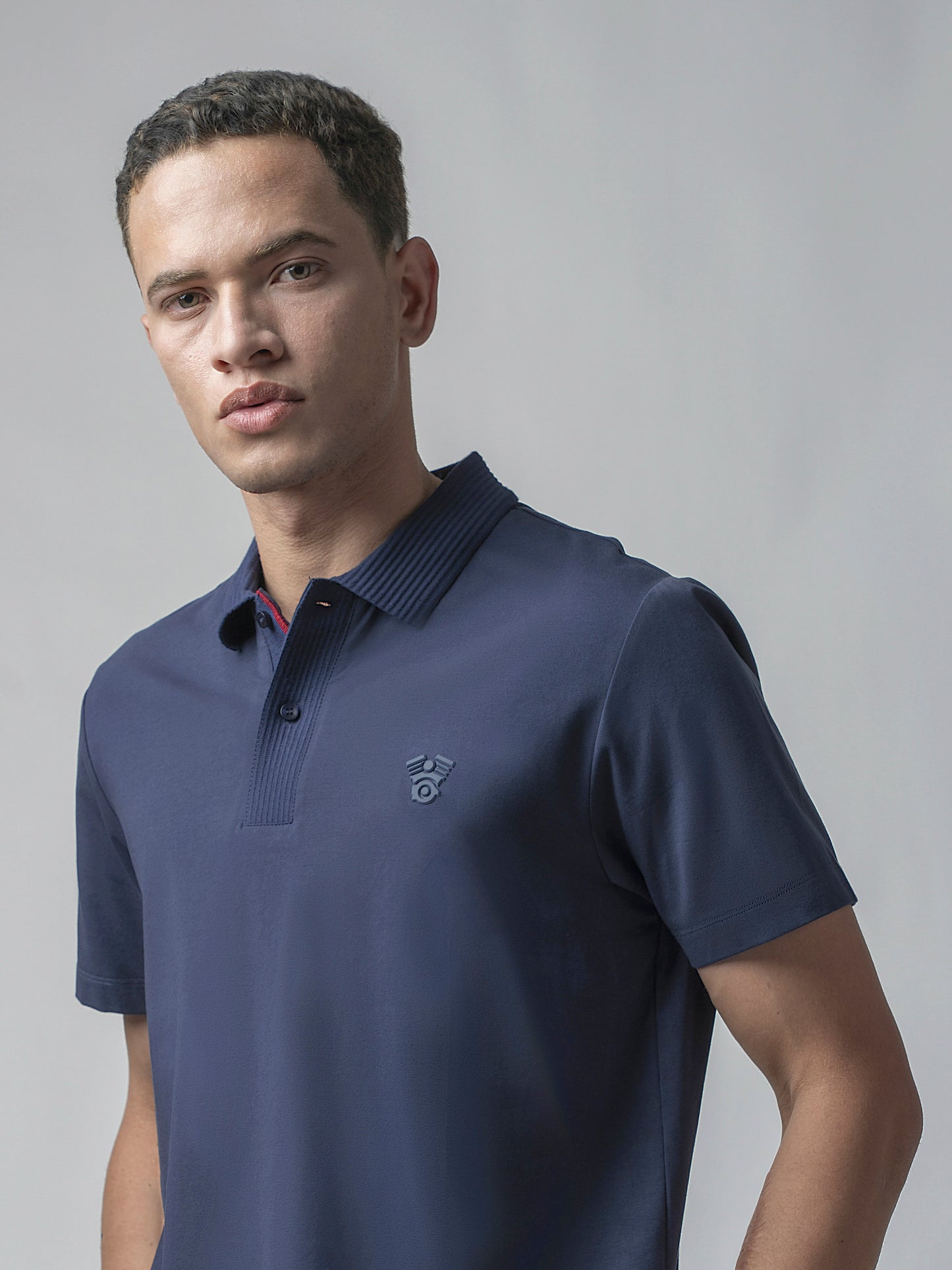 Jersène Jersey with Textured HD Sticker Iconic Emblem Navy Tee