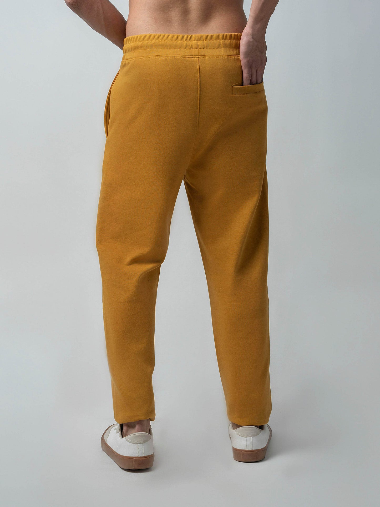 Rougen Cotton Elastane Loop Knit Trackpant with Center Pin Tuck element - ENGYNE