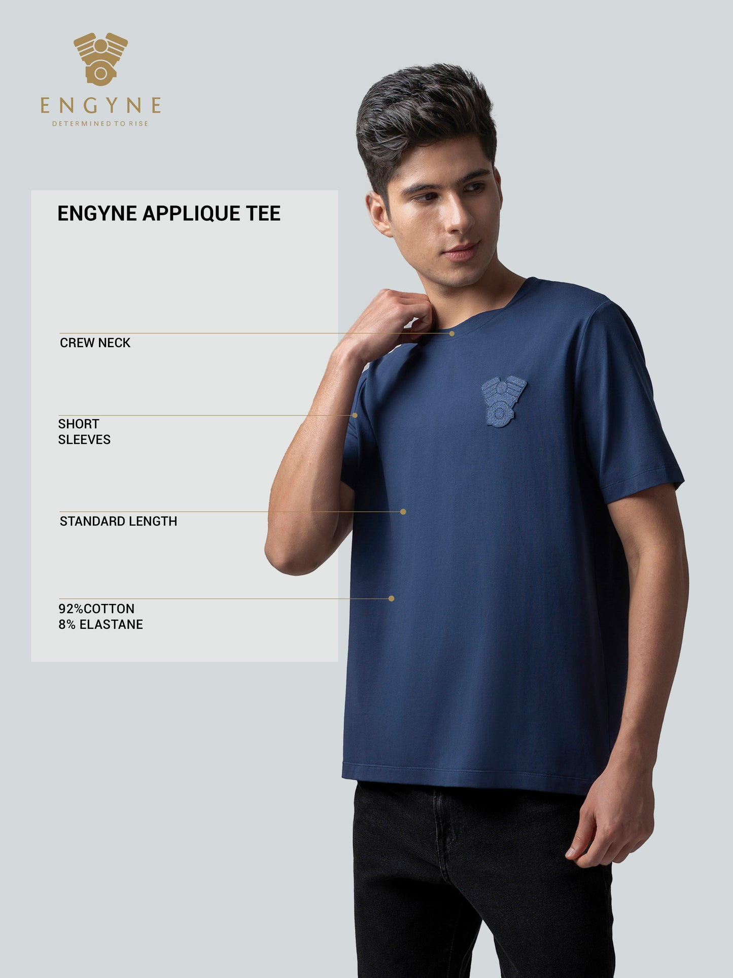 Iconic Emblem Dark Blue t shirt