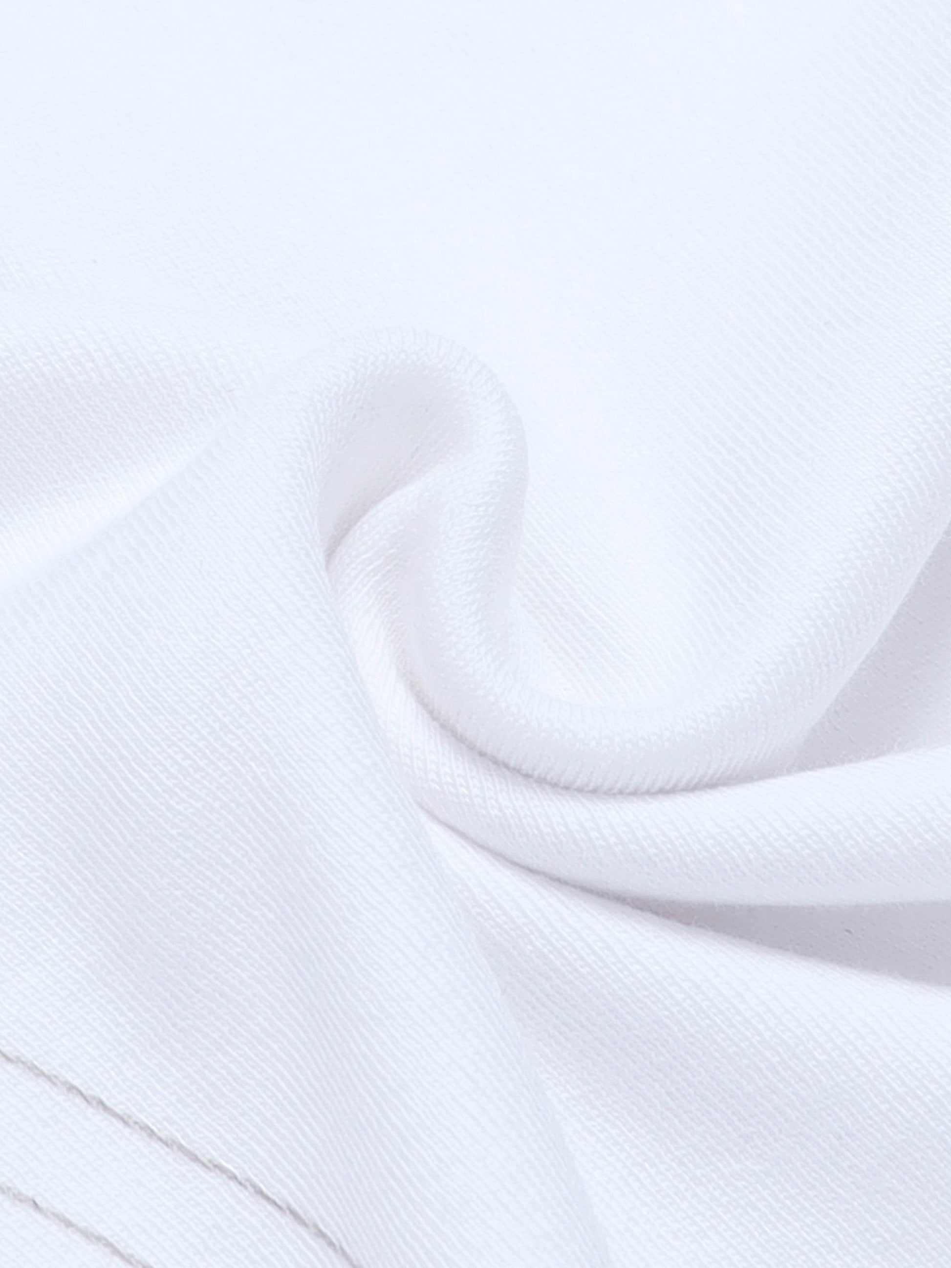 Regular Fit T-shirt in Supima Cotton Lycra Interlock with Geometric Pigment Panel Print - White - ENGYNE