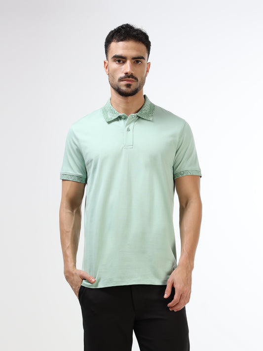 Men's Supima green polo t-shirt