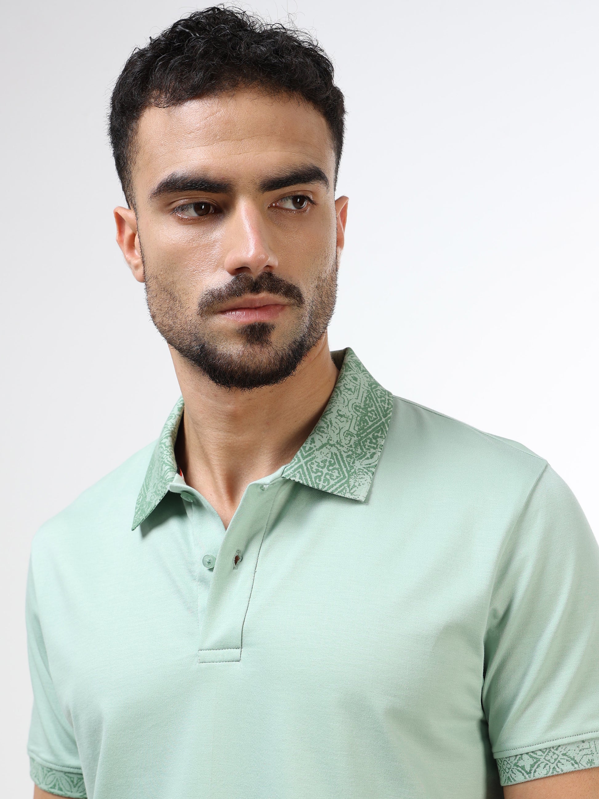 Men's Supima green polo t-shirt