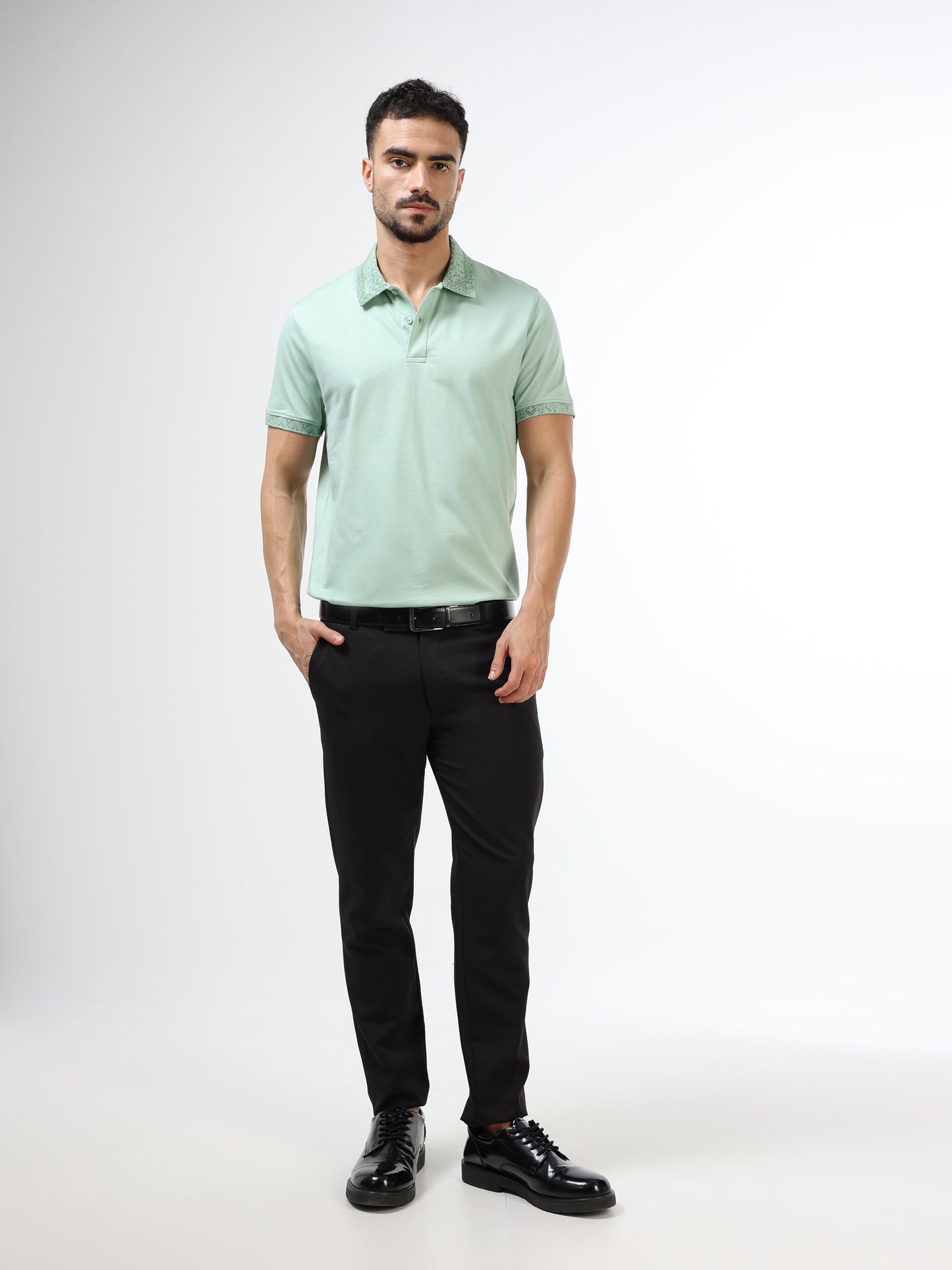 Men's Supima green polo t-shirt