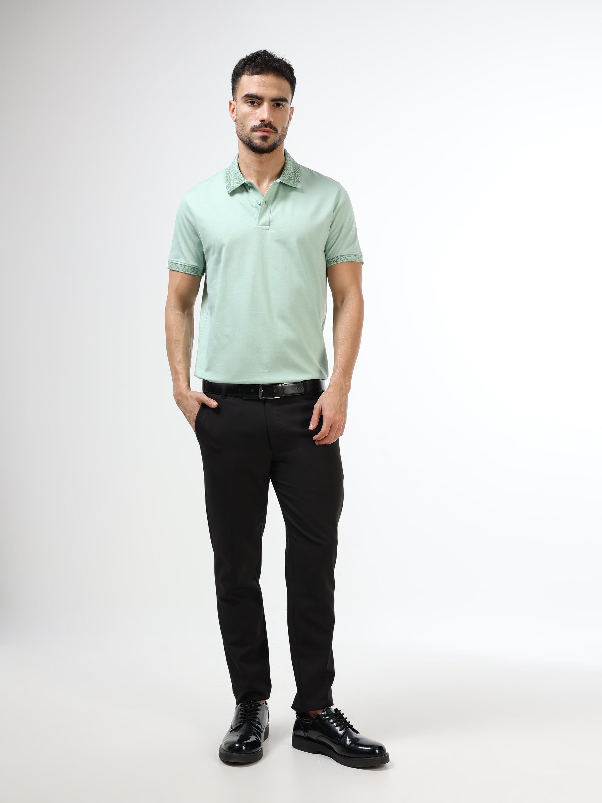 Men's Supima green polo t-shirt