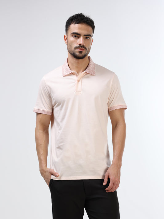 Men's Supima pink polo t-shirt
