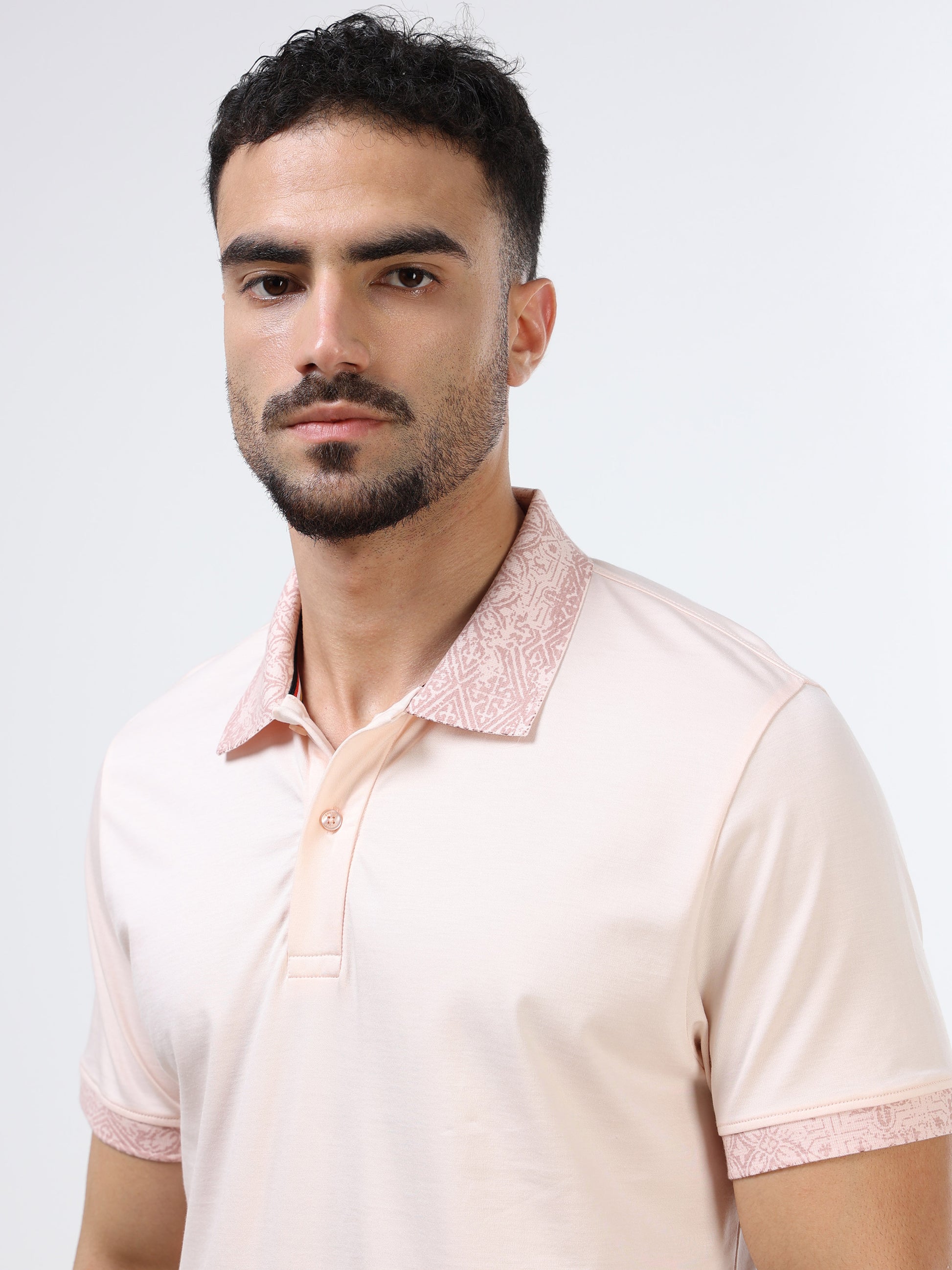 Men's Supima pink polo t-shirt