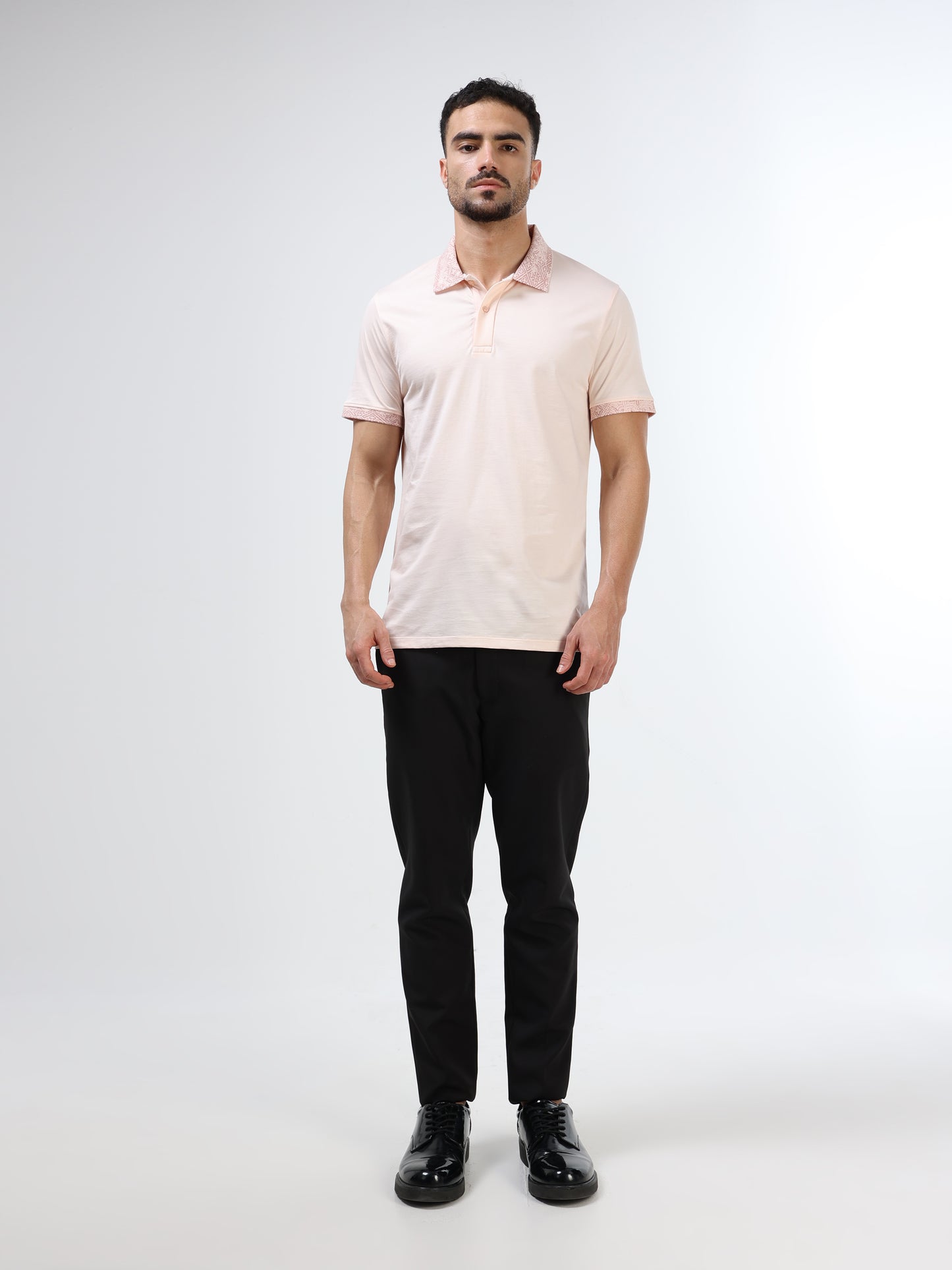 Men's Supima pink polo t-shirt