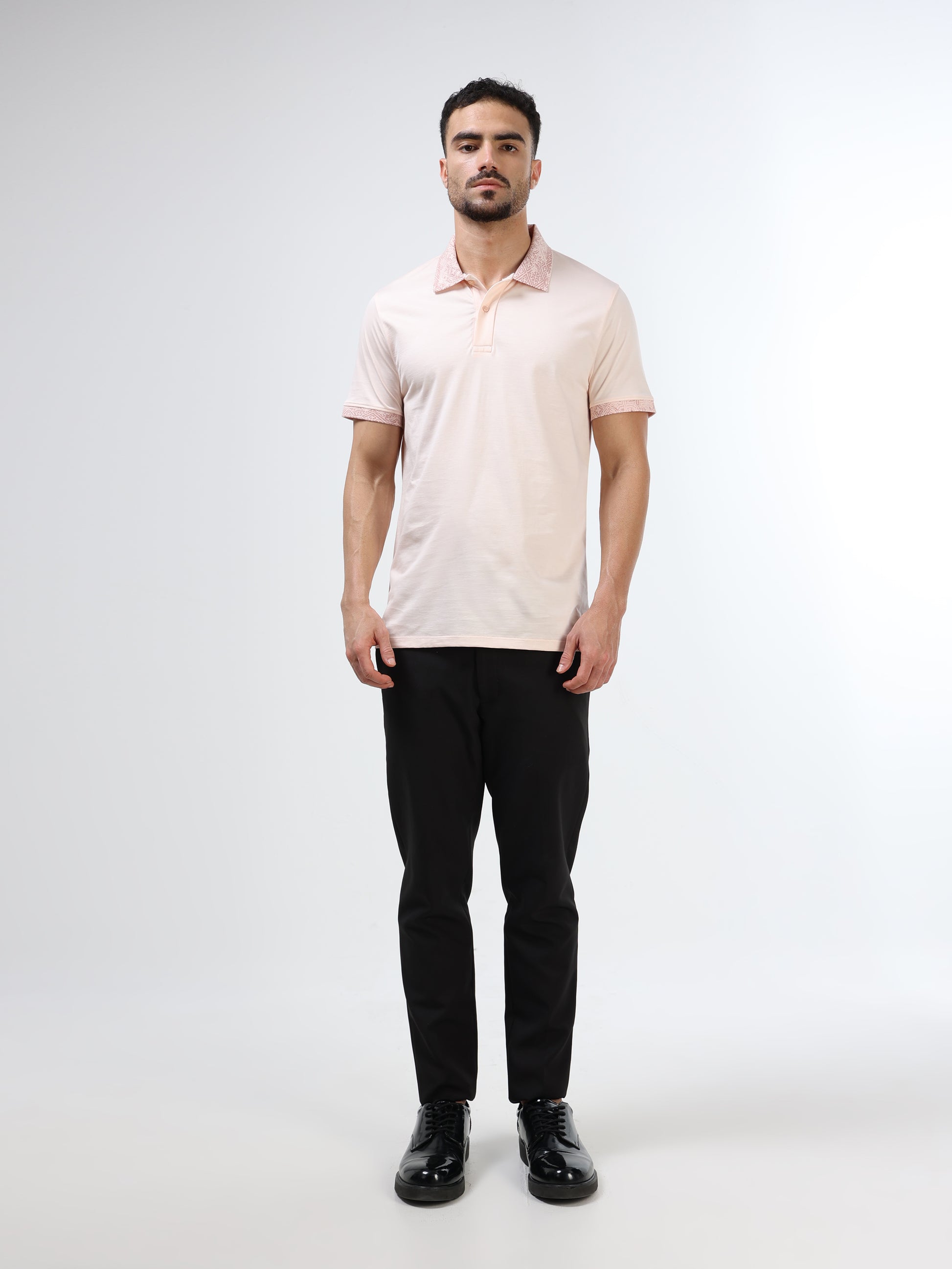 Men's Supima pink polo t-shirt