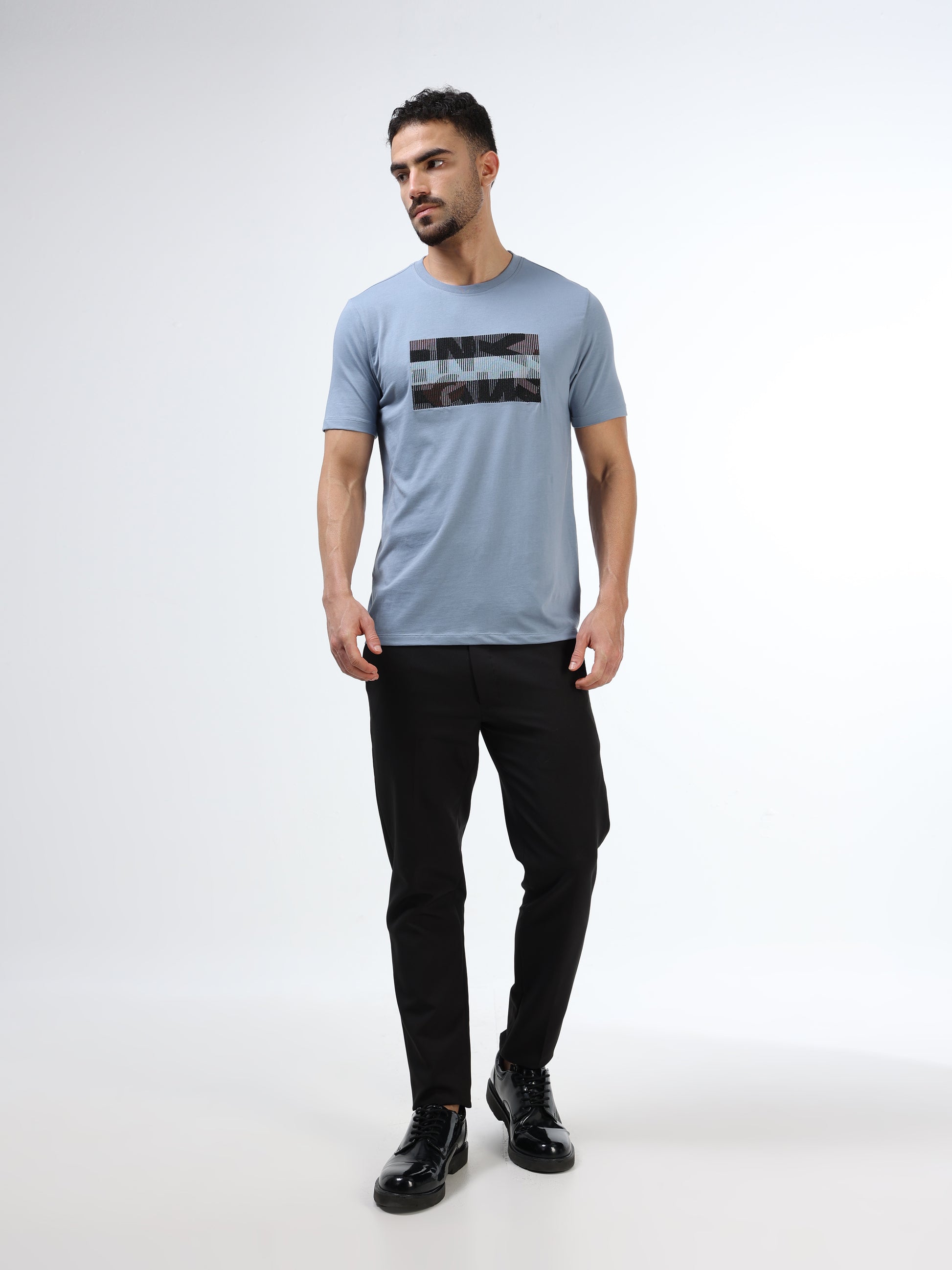 Men’s dusty blue polo tshirt