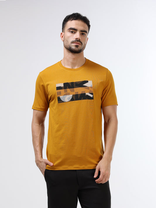 Men’s mustard yellow polo tshirt