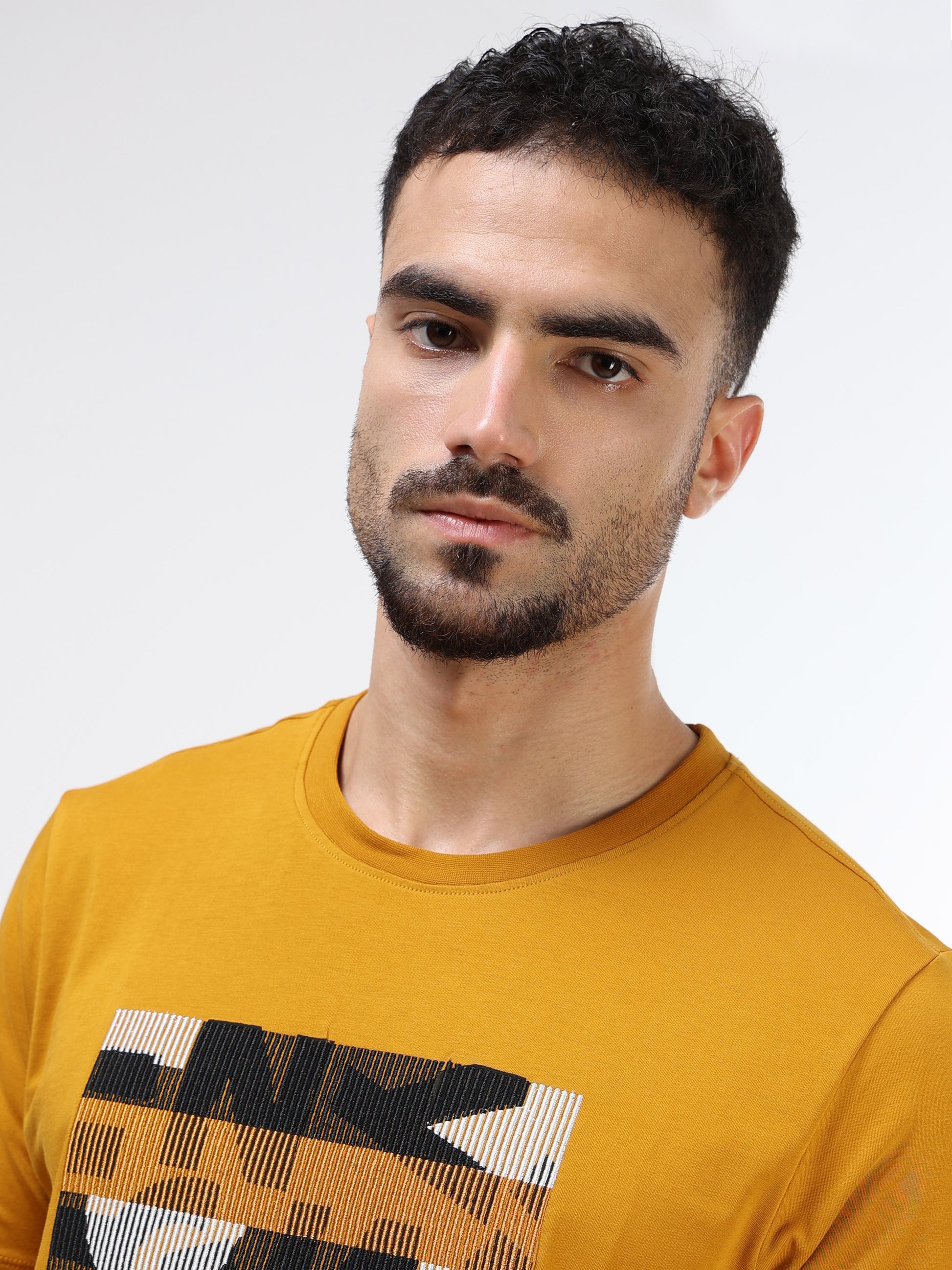 Men’s mustard yellow polo tshirt