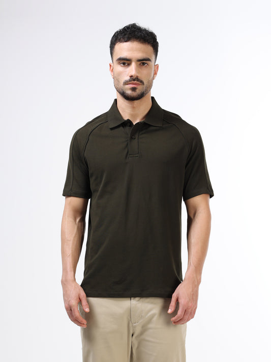 Men’s olive polo t-shirt