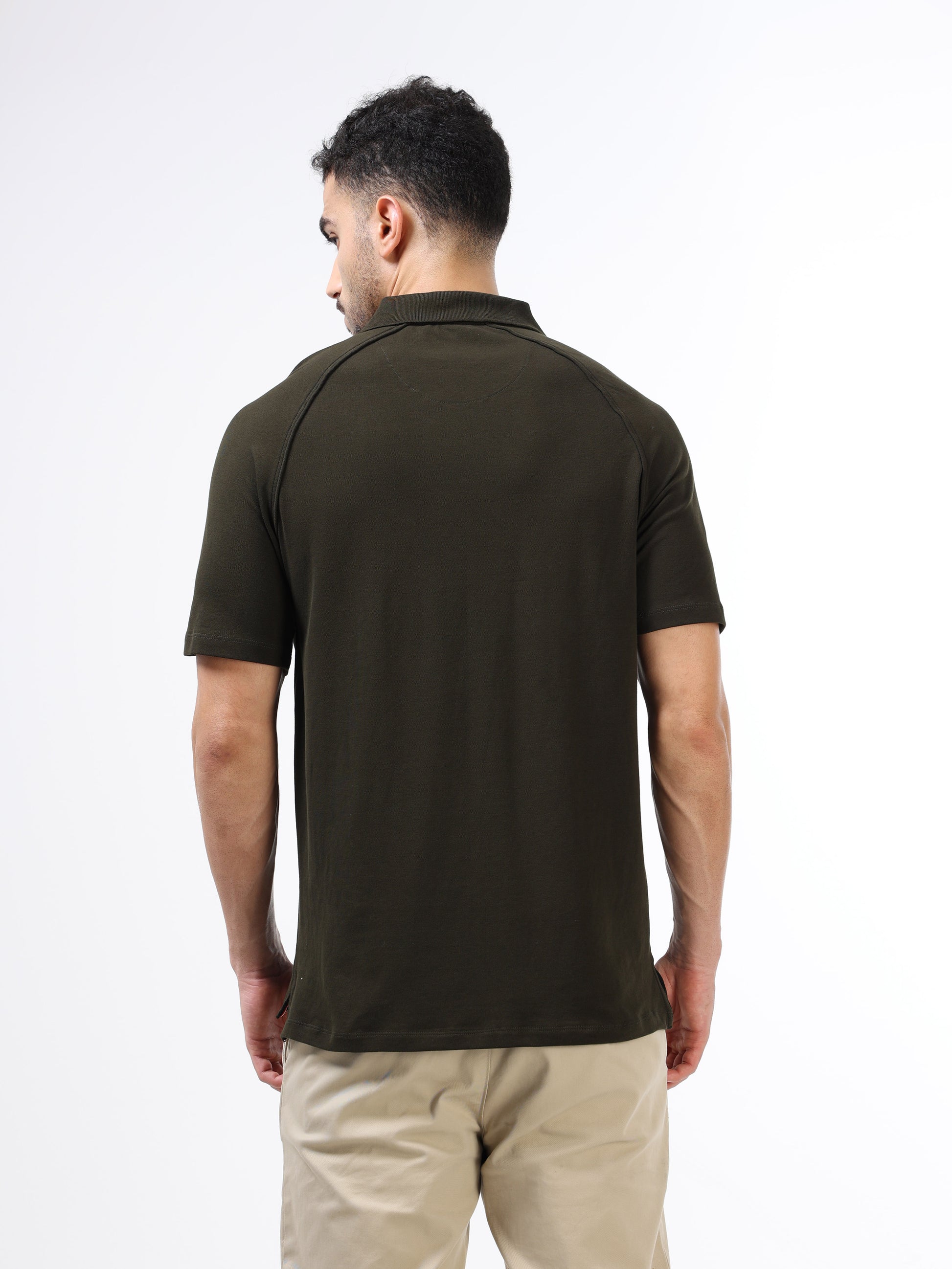 Men’s olive polo t-shirt
